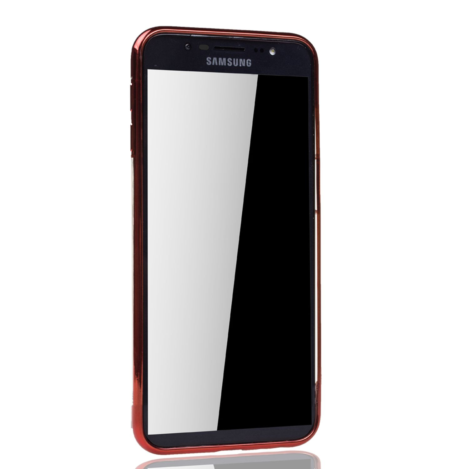 KÖNIG DESIGN Schutzhülle, Backcover, J6 Galaxy Samsung, Plus, Rot