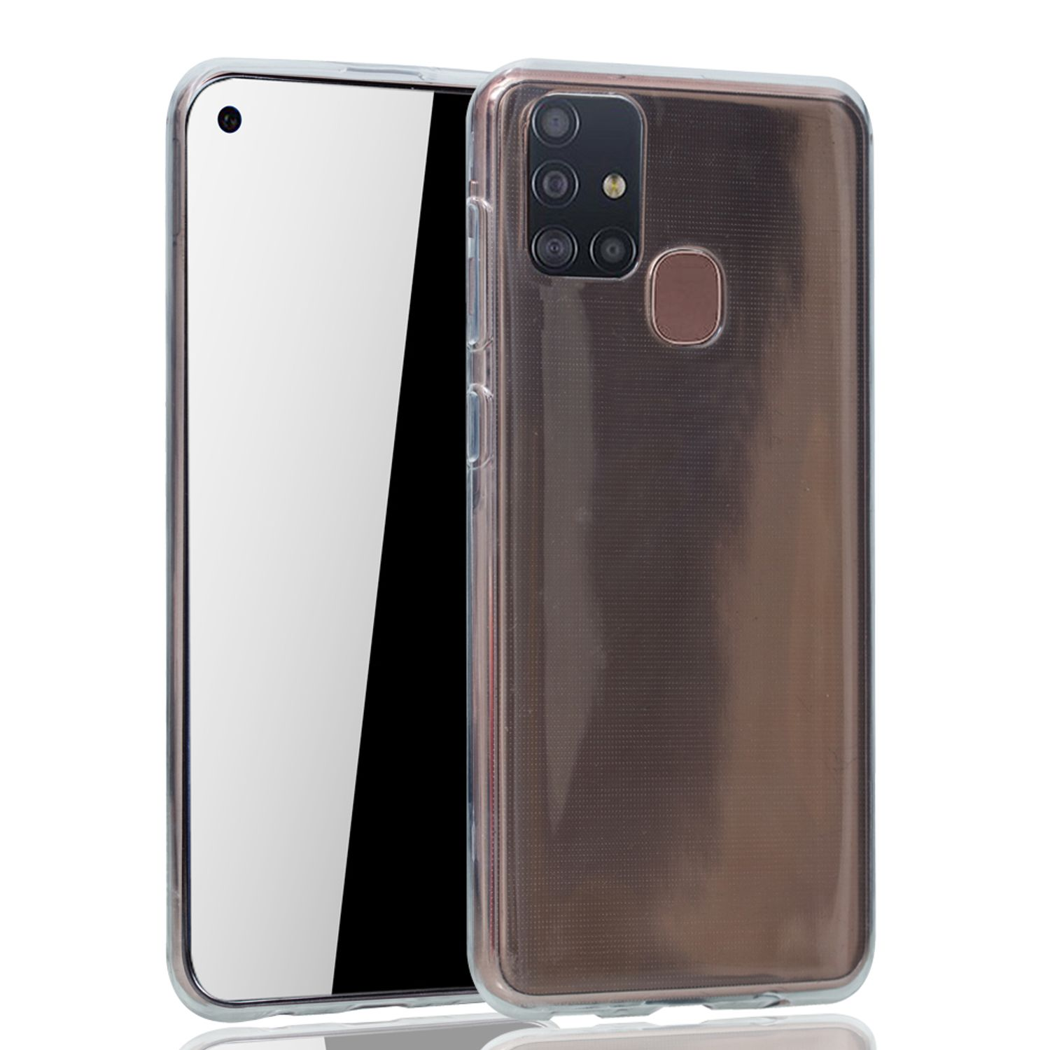 DESIGN KÖNIG Handyhülle Ultra Samsung, Galaxy Backcover, Transparent Bumper, Dünn A21s,