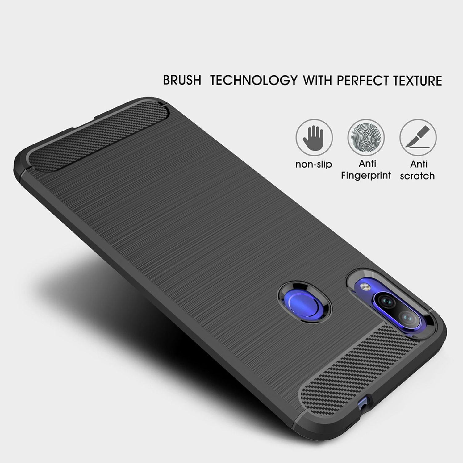 KÖNIG DESIGN Handyhülle Carbon Optik, / Note Note Pro, Grau 7 Redmi Backcover, Redmi Xiaomi, 7