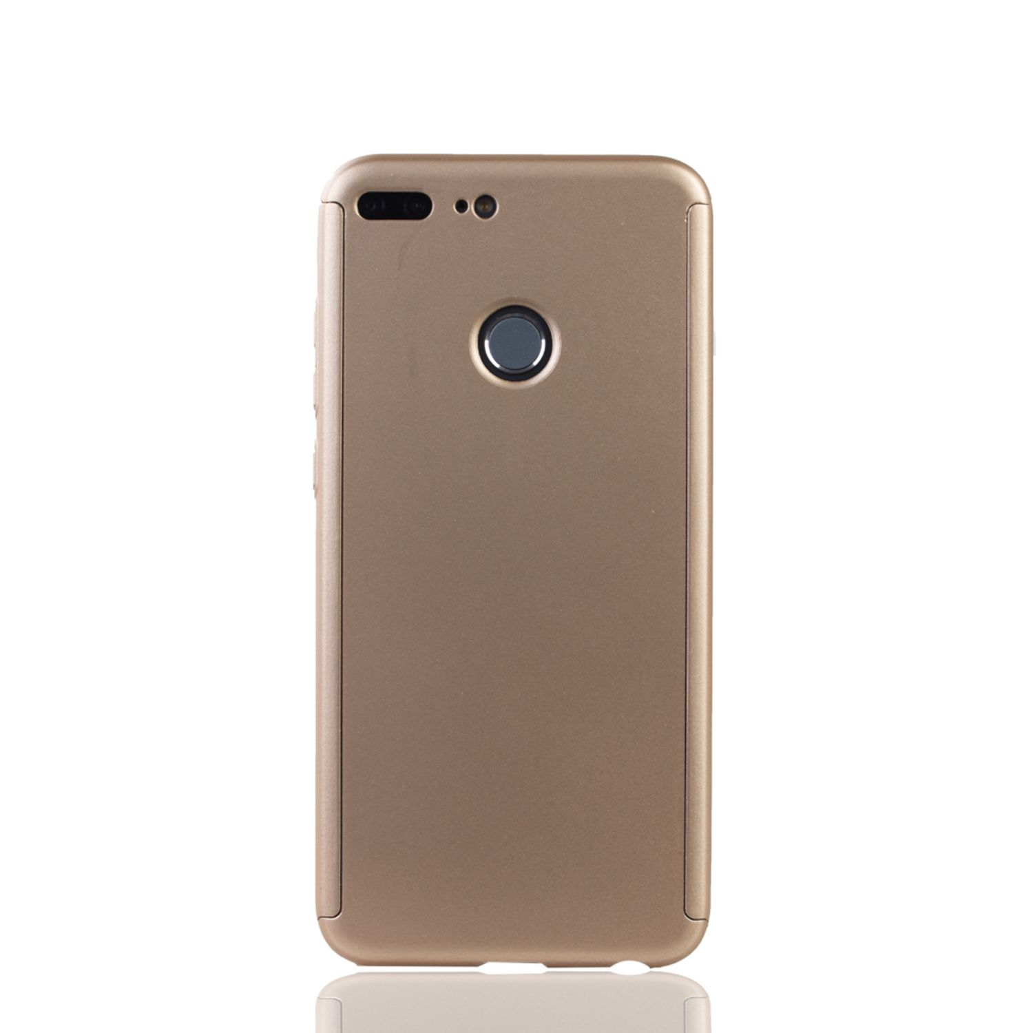 Goldene Handyhülle. Vorderansicht. Telefon nicht sichtbar.