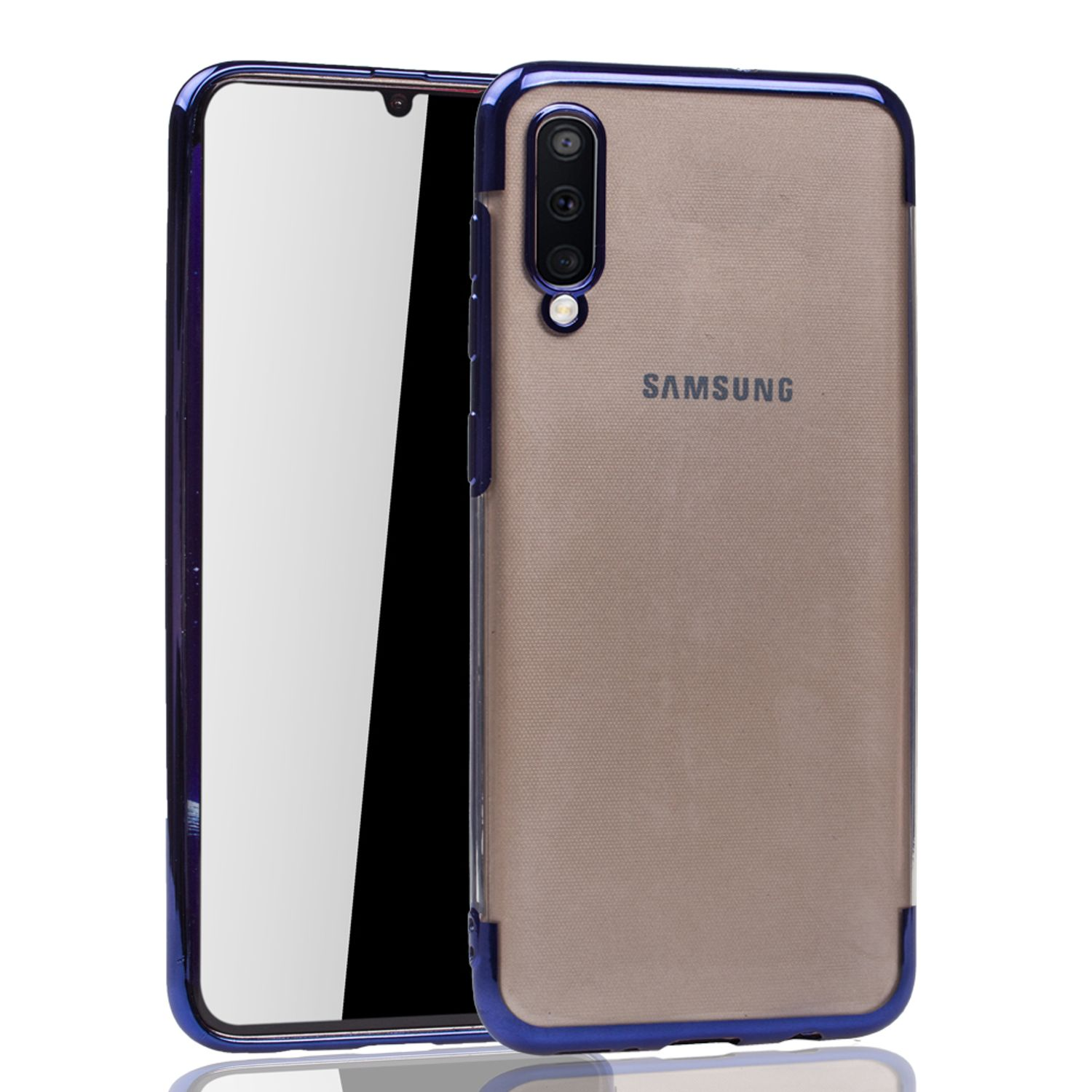 KÖNIG DESIGN Schutzhülle, Backcover, Blau A50, Galaxy Samsung
