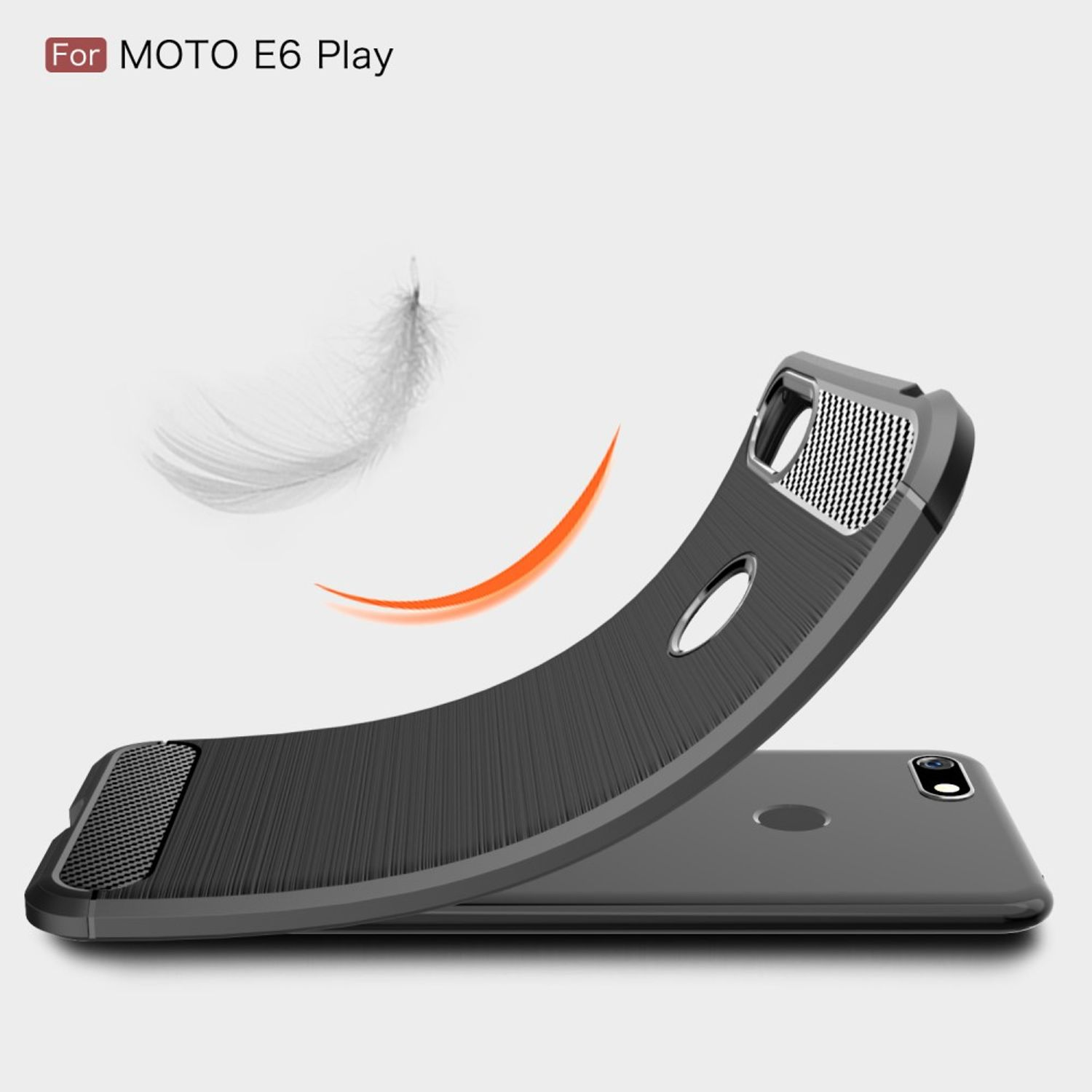 Play, DESIGN Schutzhülle, Grau KÖNIG E6 Motorola, Backcover,