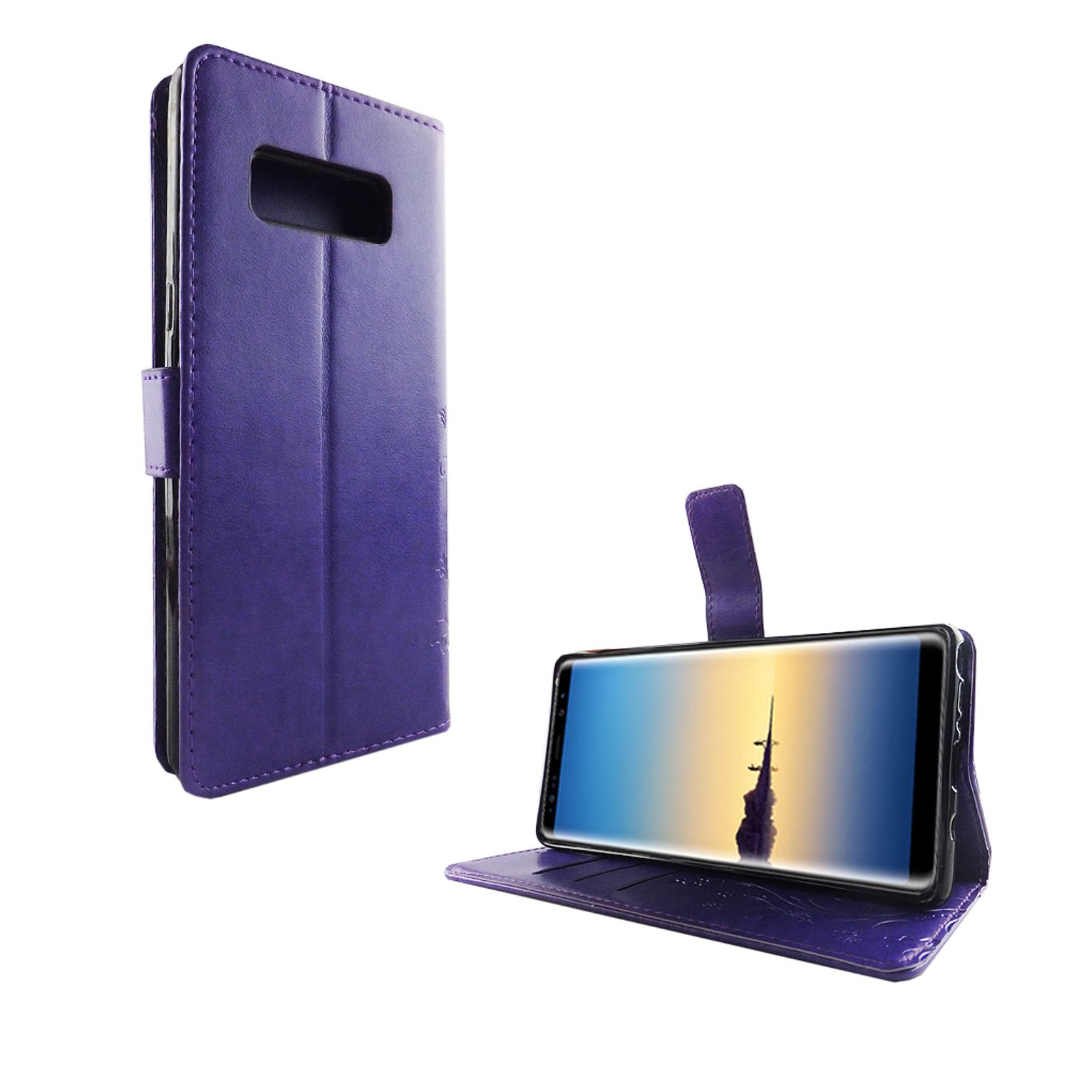 Schutzhülle, 8, Bookcover, KÖNIG Note Galaxy Violett Samsung, DESIGN