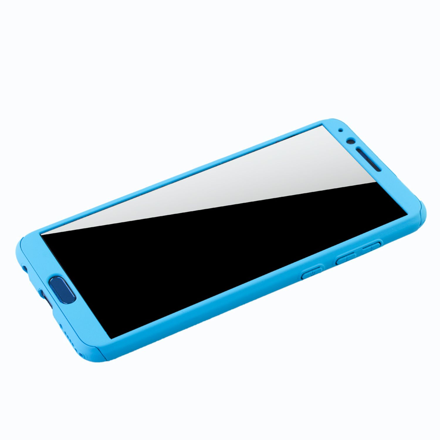 KÖNIG DESIGN Schutzhülle, Full Cover, Blau Honor 10, View Huawei