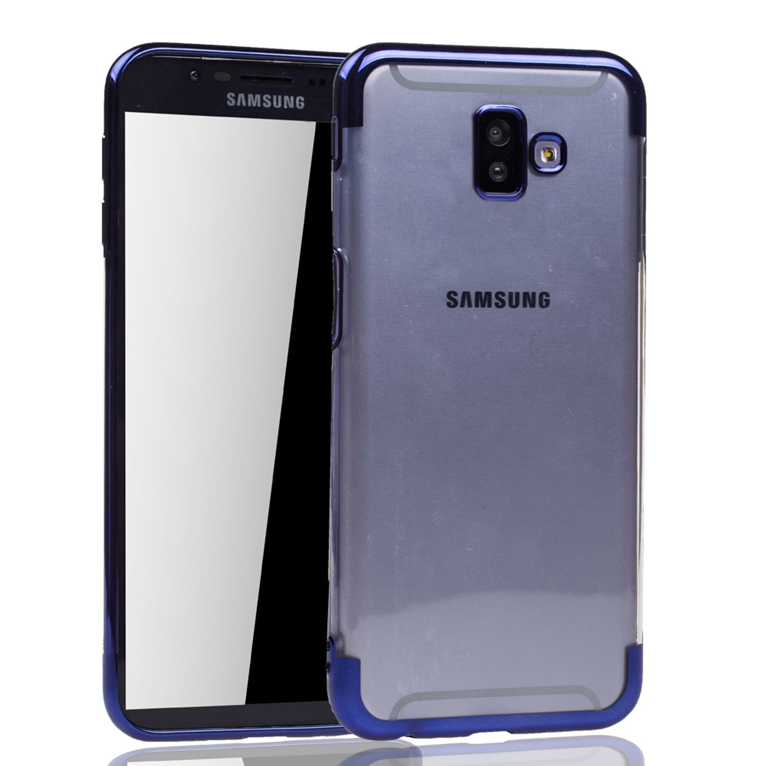 Galaxy KÖNIG Blau DESIGN Plus, Samsung, J6 Backcover, Schutzhülle,