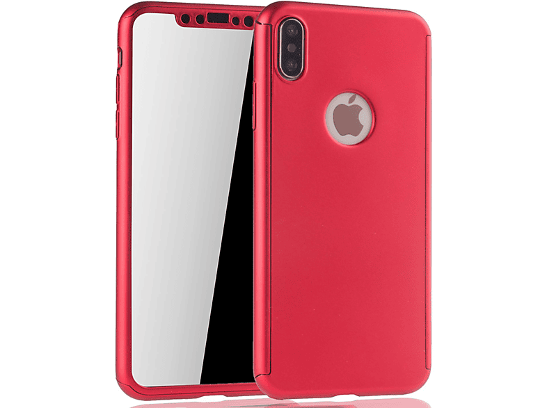 KÖNIG DESIGN Schutzhülle, Full Cover, XS Rot iPhone Max, Apple