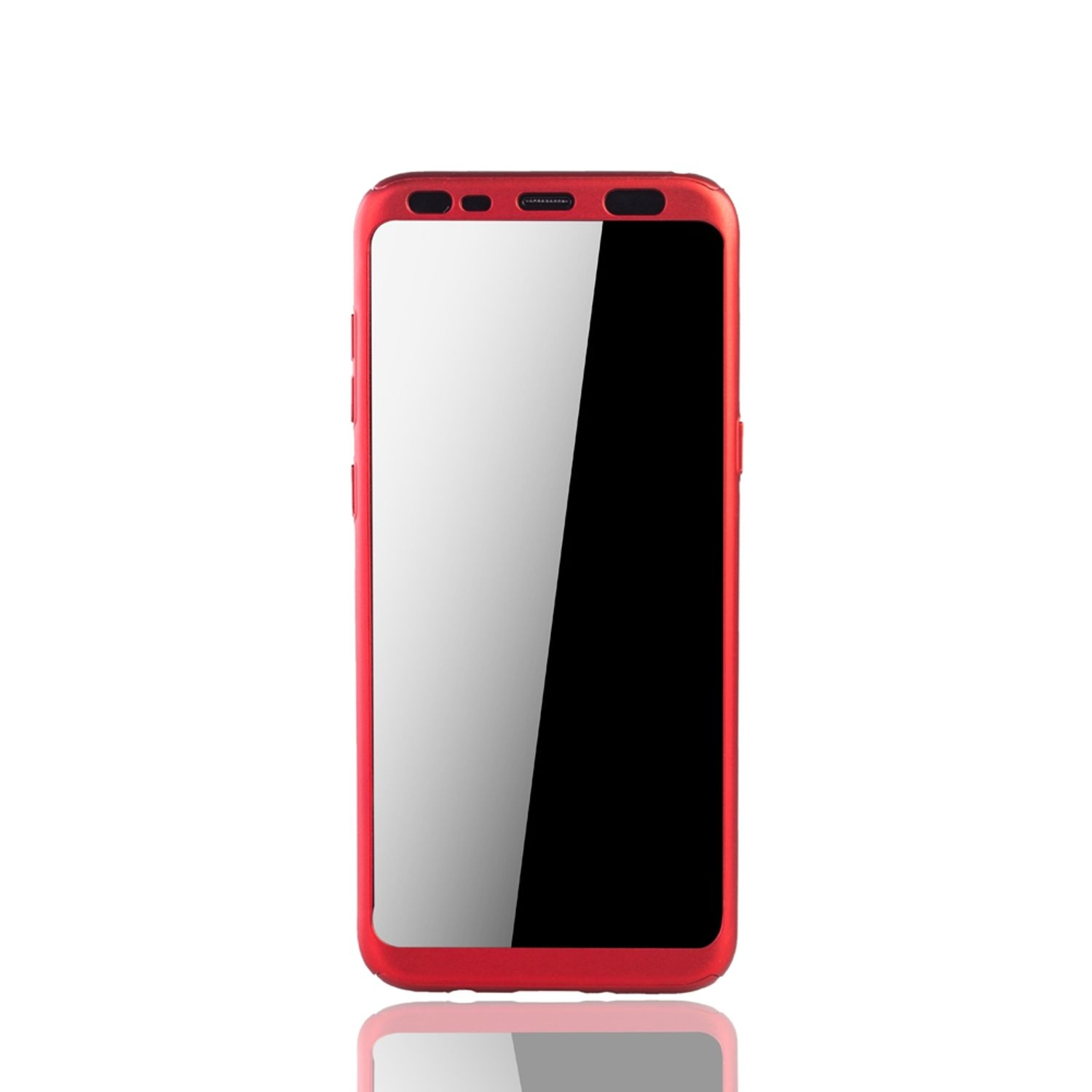 KÖNIG DESIGN Schutzhülle, Samsung, Plus, Rot Galaxy Full Cover, S8
