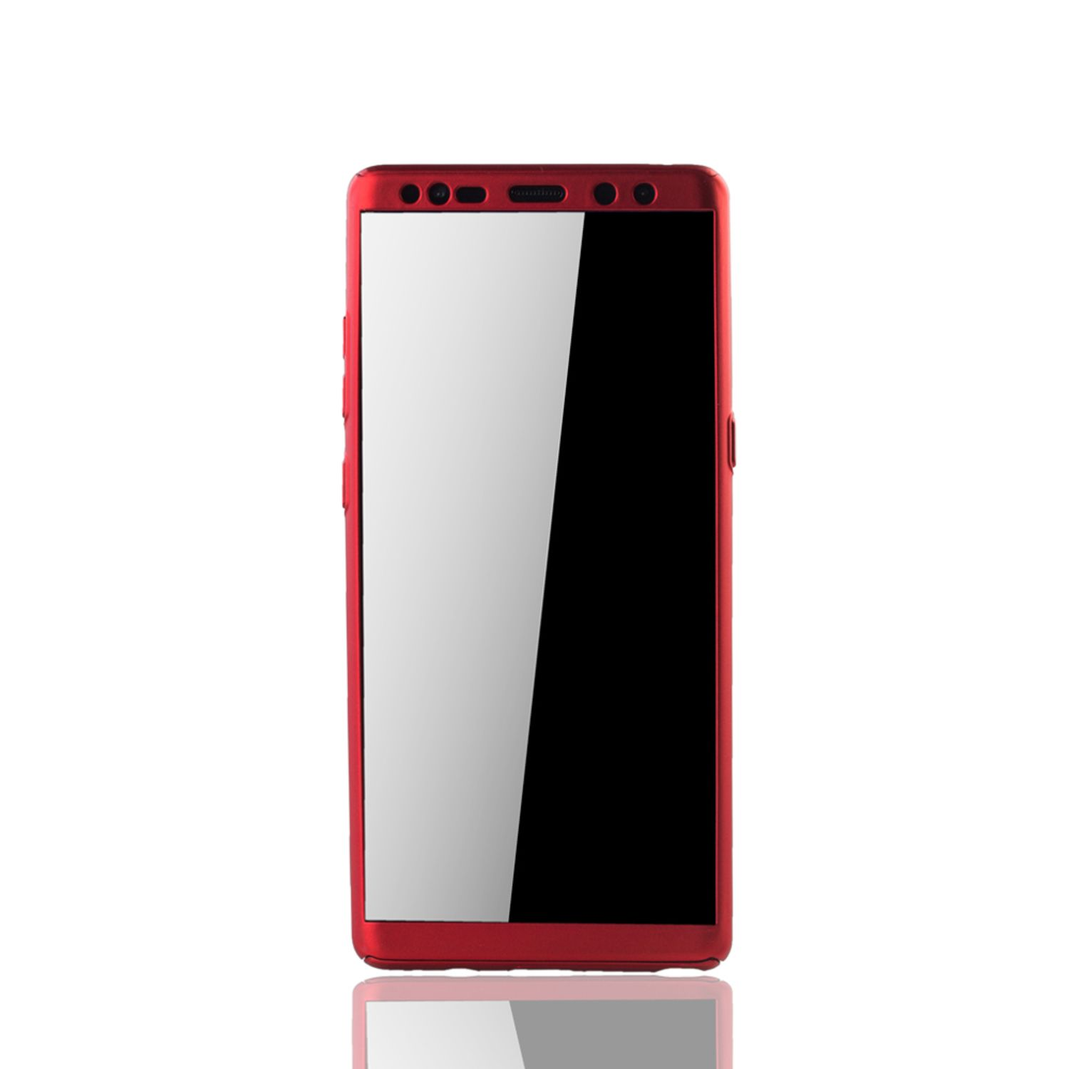 Galaxy 8, Full KÖNIG Note Rot Cover, Schutzhülle, DESIGN Samsung,