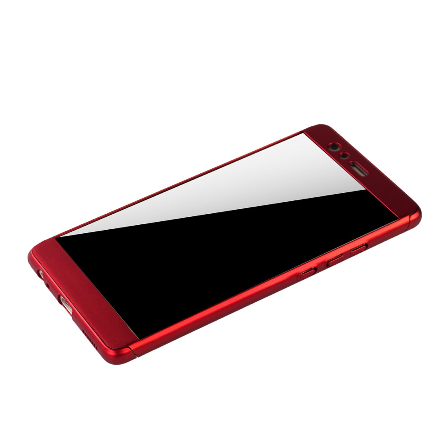 Schutzhülle, Huawei, KÖNIG Plus, Full DESIGN P9 Rot Cover,