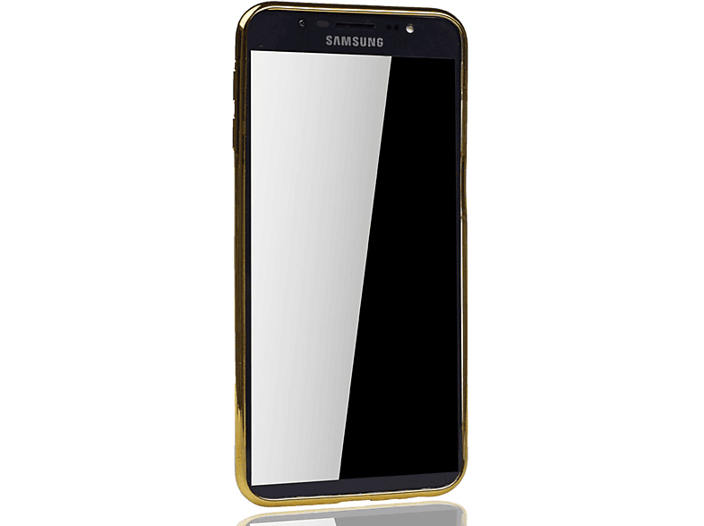 Schutzhülle, J6 DESIGN KÖNIG Galaxy Gold Samsung, Plus, Backcover,