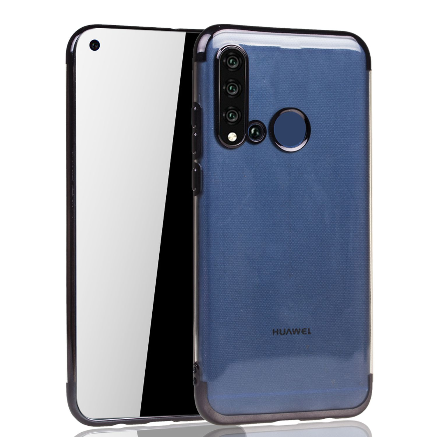 KÖNIG DESIGN Schutzhülle, Backcover, Huawei, P20 Schwarz Lite 2019