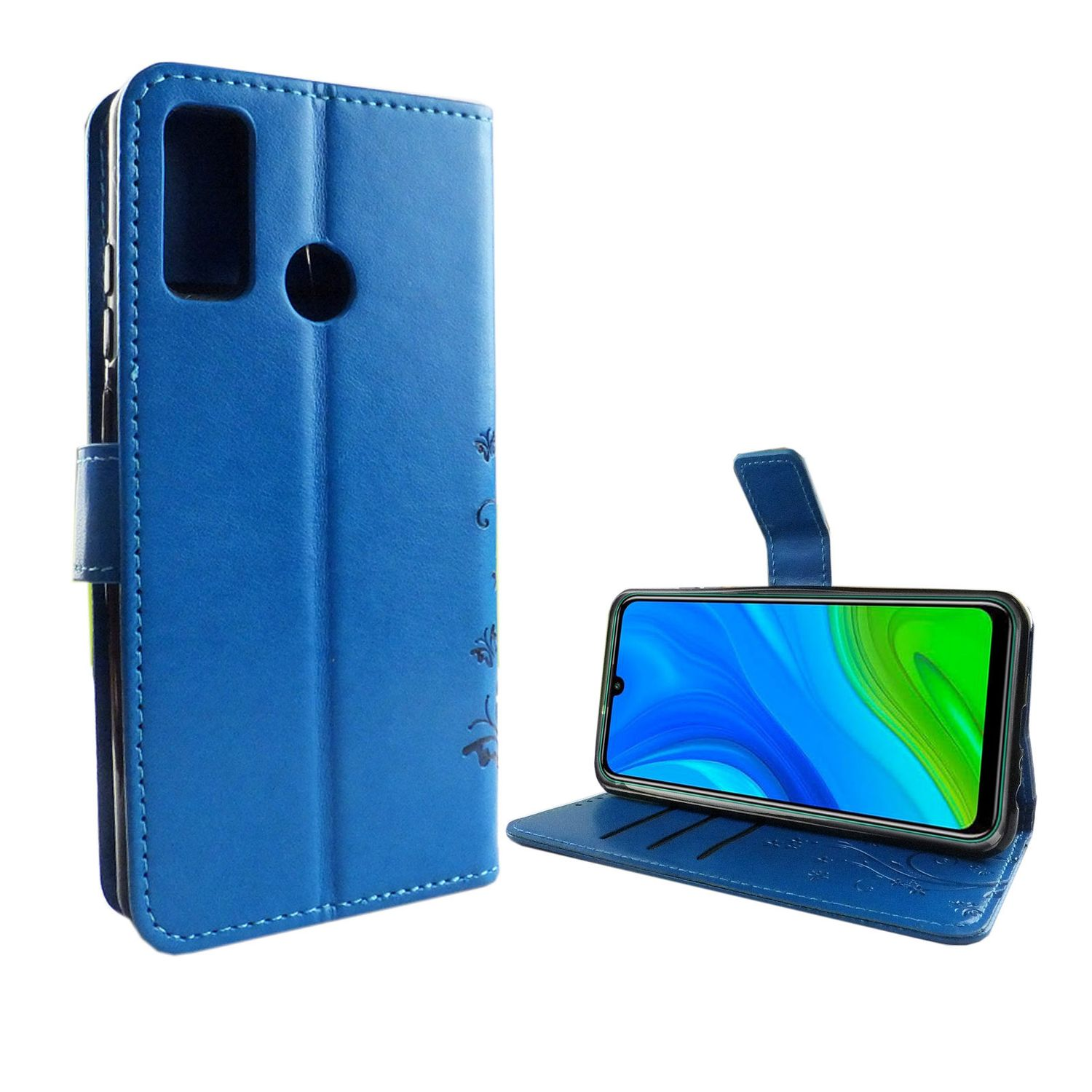 Huawei, Blau 2020, Schutzhülle, smart DESIGN P KÖNIG Bookcover,