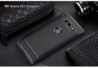 KÖNIG DESIGN Schutzhülle, Backcover, Sony, Xperia XZ2 Compact, Schwarz