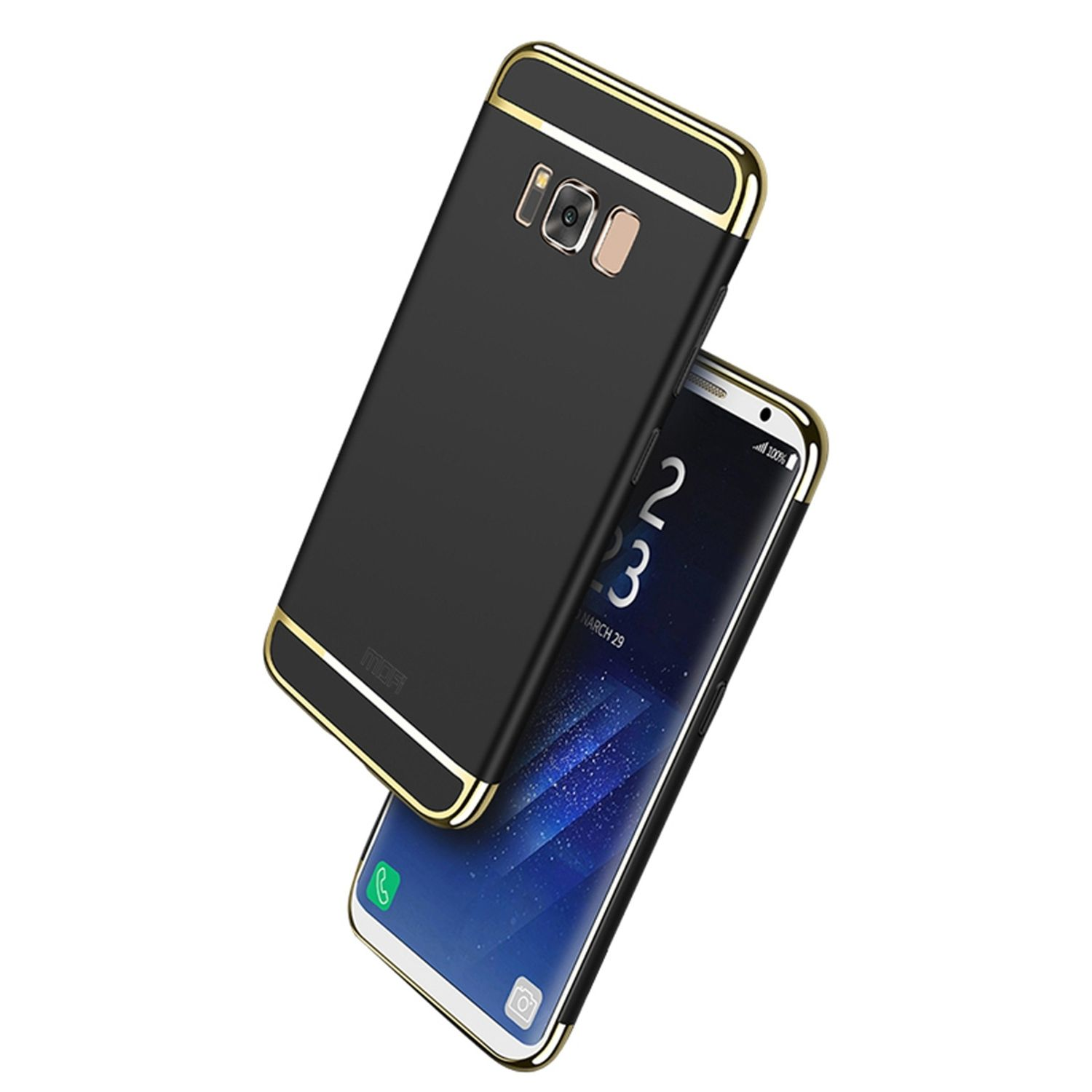 KÖNIG DESIGN S8 Galaxy Backcover, Schutzhülle, Gold Samsung, Plus
