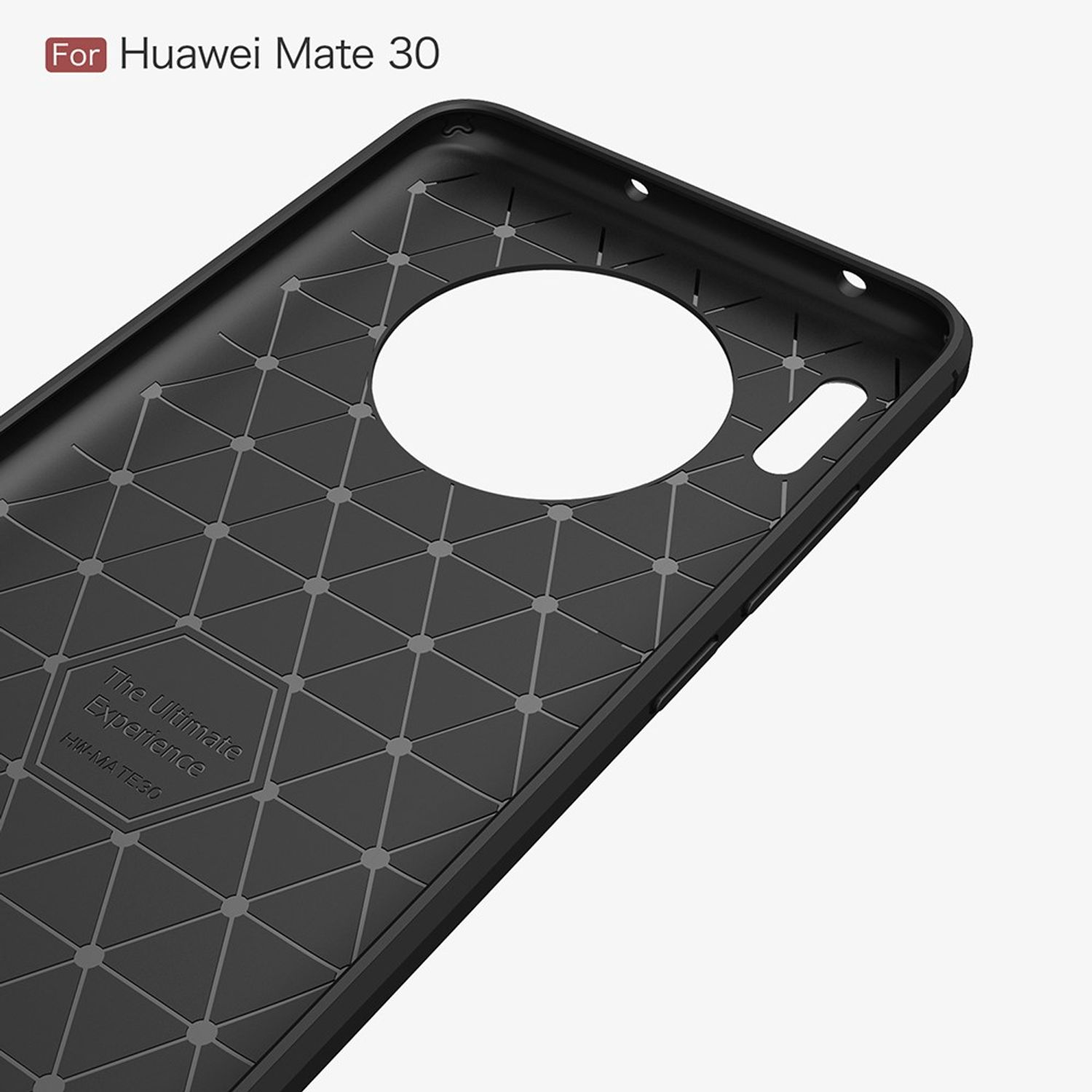 KÖNIG DESIGN Handyhülle Carbon Optik, Huawei, Backcover, 30, Schwarz Mate