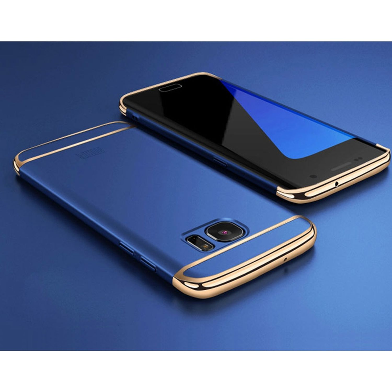 Galaxy Schutzhülle, S6 Backcover, Samsung, KÖNIG DESIGN Edge, Blau
