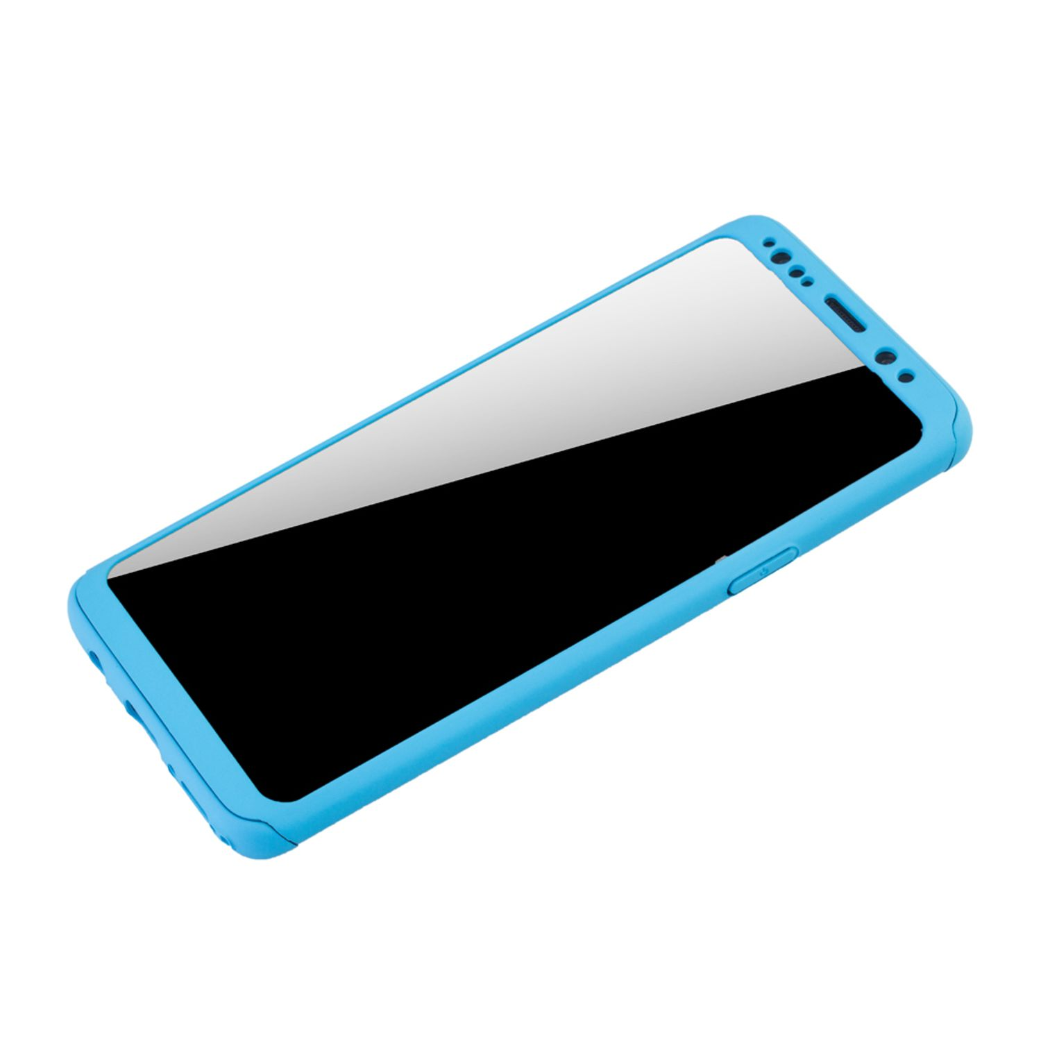 KÖNIG DESIGN Blau Galaxy Samsung, S9, Full Schutzhülle, Cover