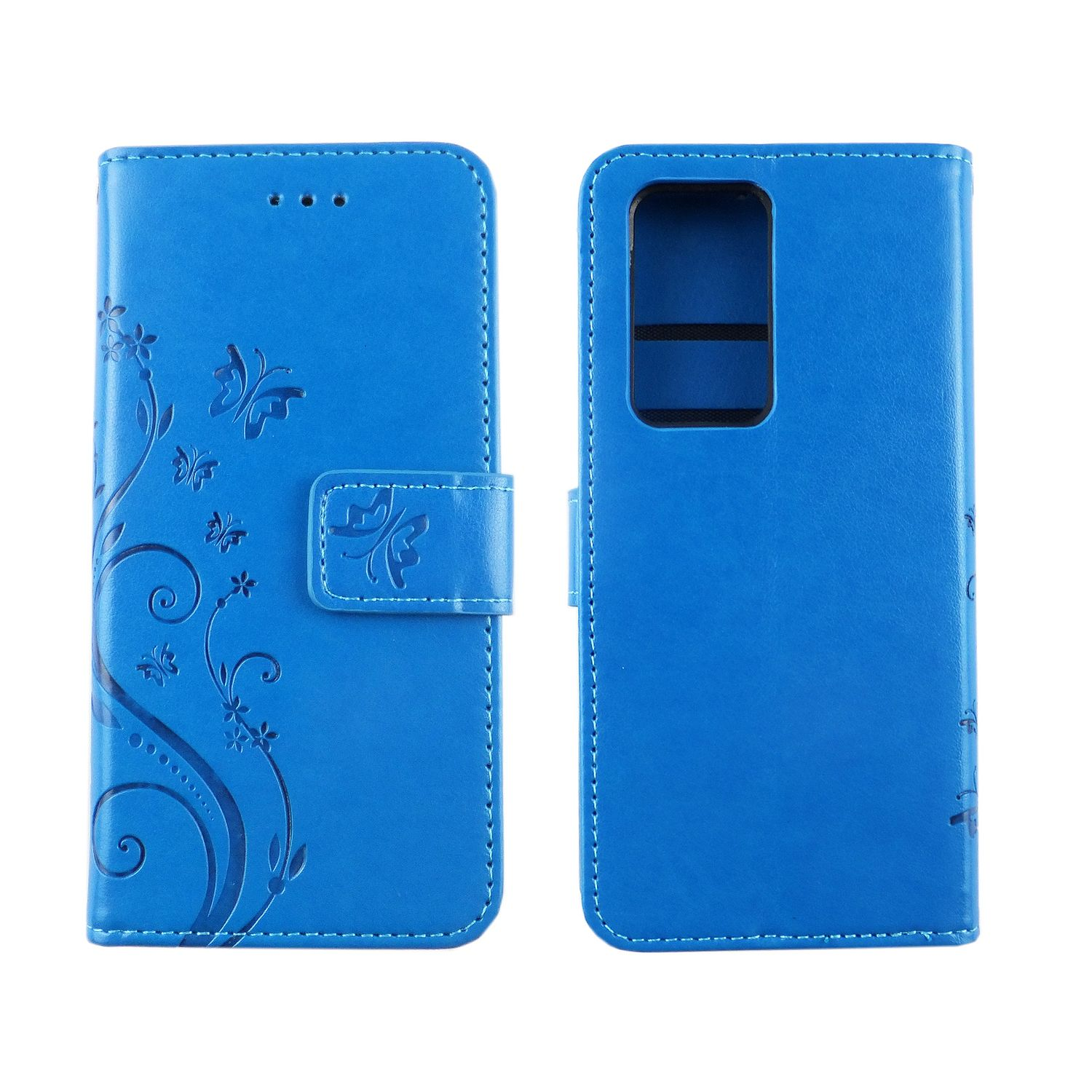 KÖNIG DESIGN Schutzhülle, Bookcover, Huawei, P40 Pro, Blau