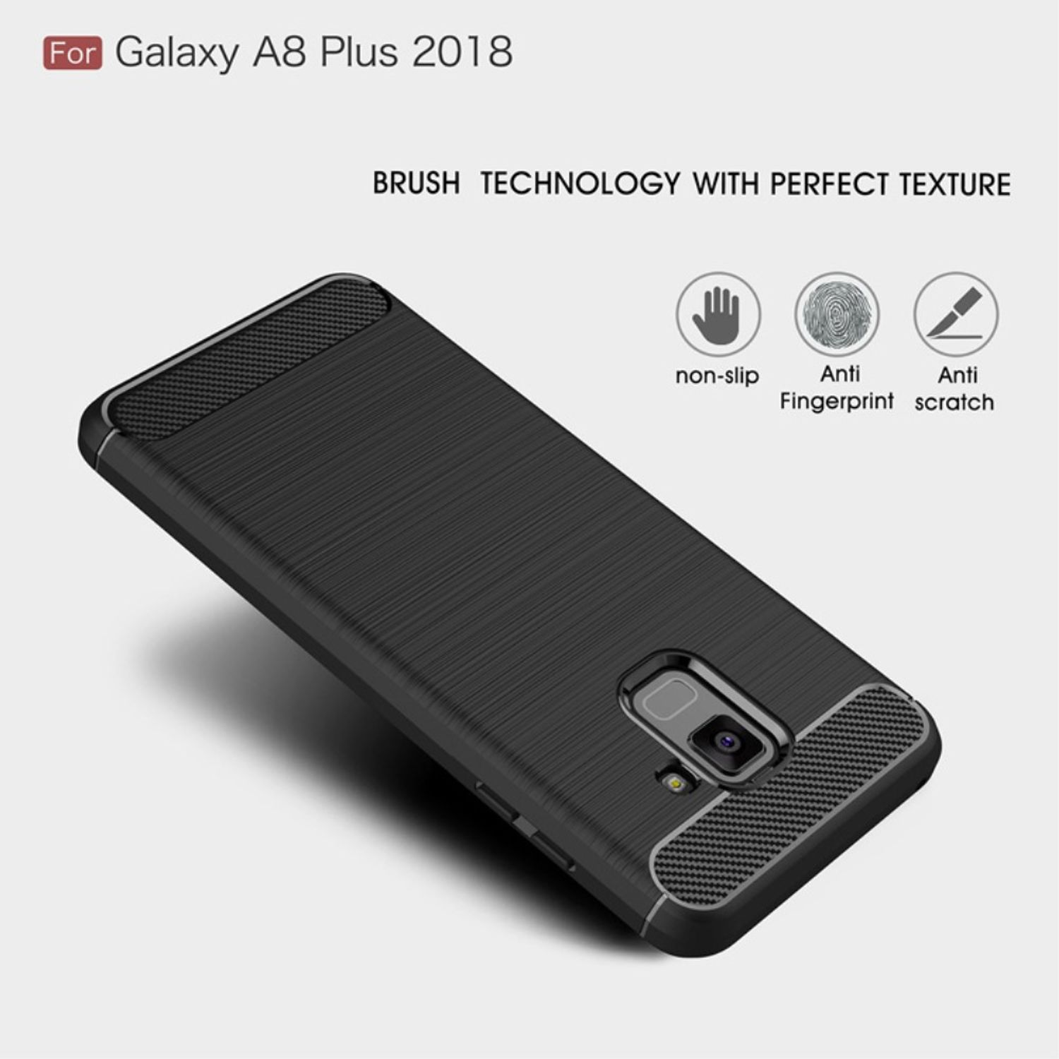KÖNIG DESIGN Schutzhülle, Backcover, (2018), Grau A8 Galaxy Samsung, Plus