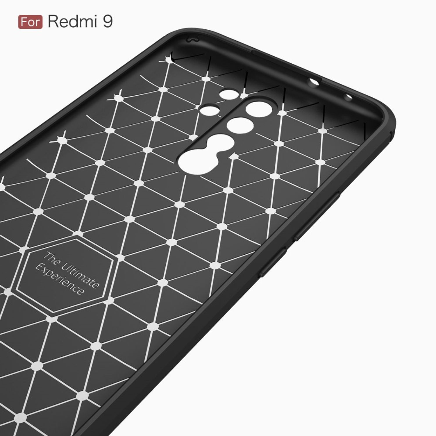 Schutzhülle, Redmi Xiaomi, KÖNIG Backcover, 9, DESIGN Schwarz