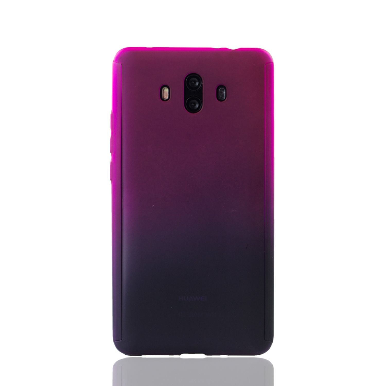 Smartphone-Hülle mit einem rosa-schwarzen Farbverlauf. Telefon ist innen.