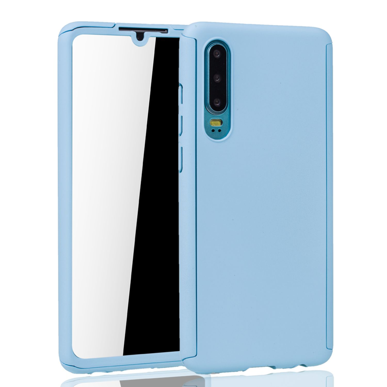 DESIGN Huawei, Schutzhülle, P30, KÖNIG Full Blau Cover,