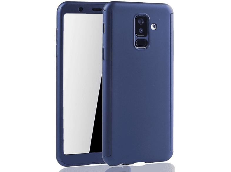 KÖNIG DESIGN Schutzhülle, Full Cover, Samsung, Galaxy A6 Plus (2018), Blau