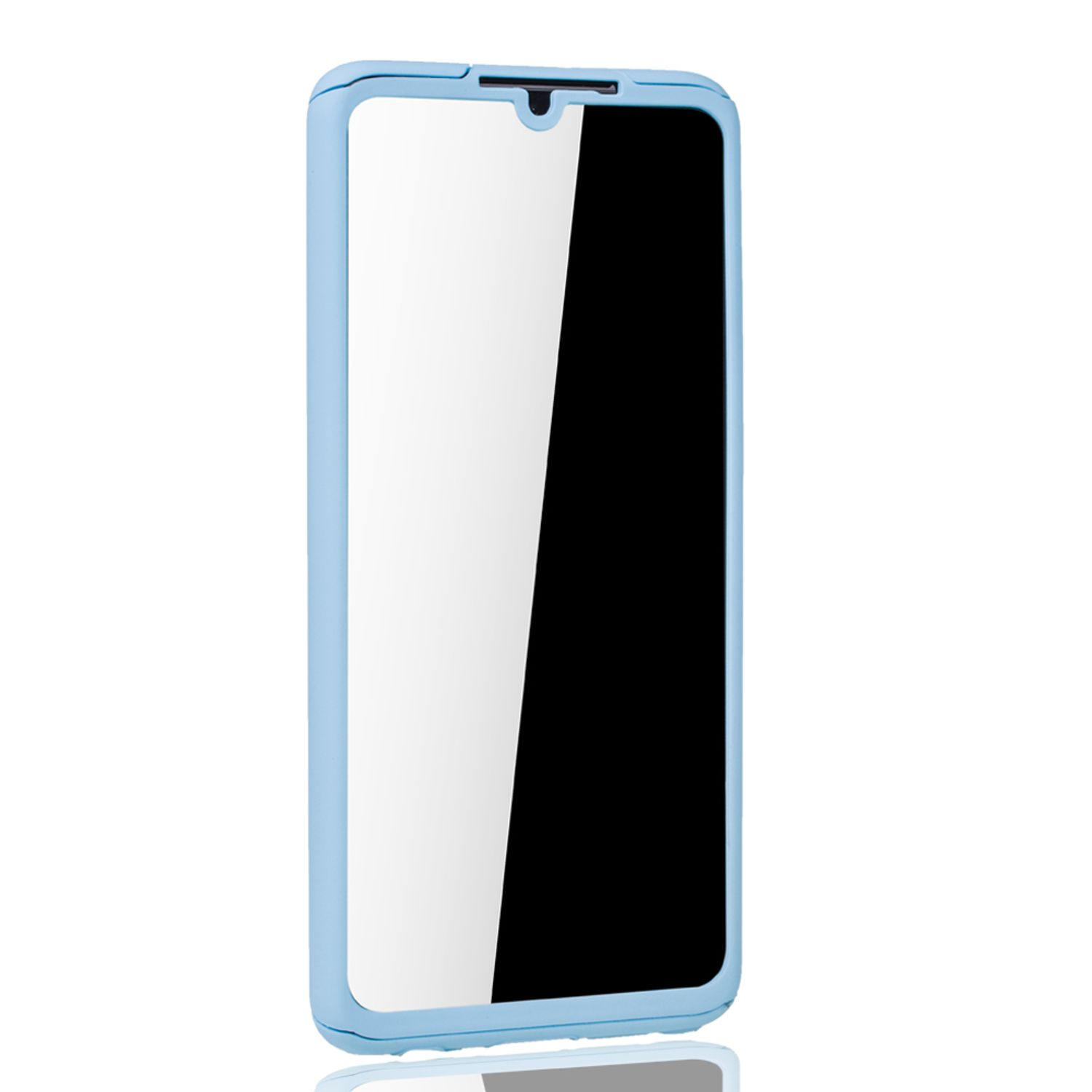 Huawei, DESIGN Schutzhülle, P30, Full Cover, Blau KÖNIG