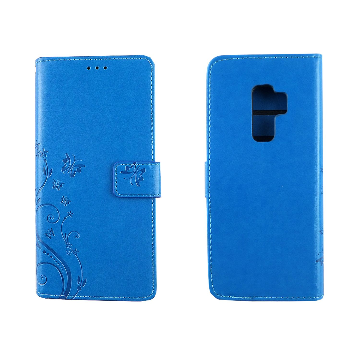 DESIGN Galaxy S9 Plus, Samsung, Bookcover, Schutzhülle, Blau KÖNIG