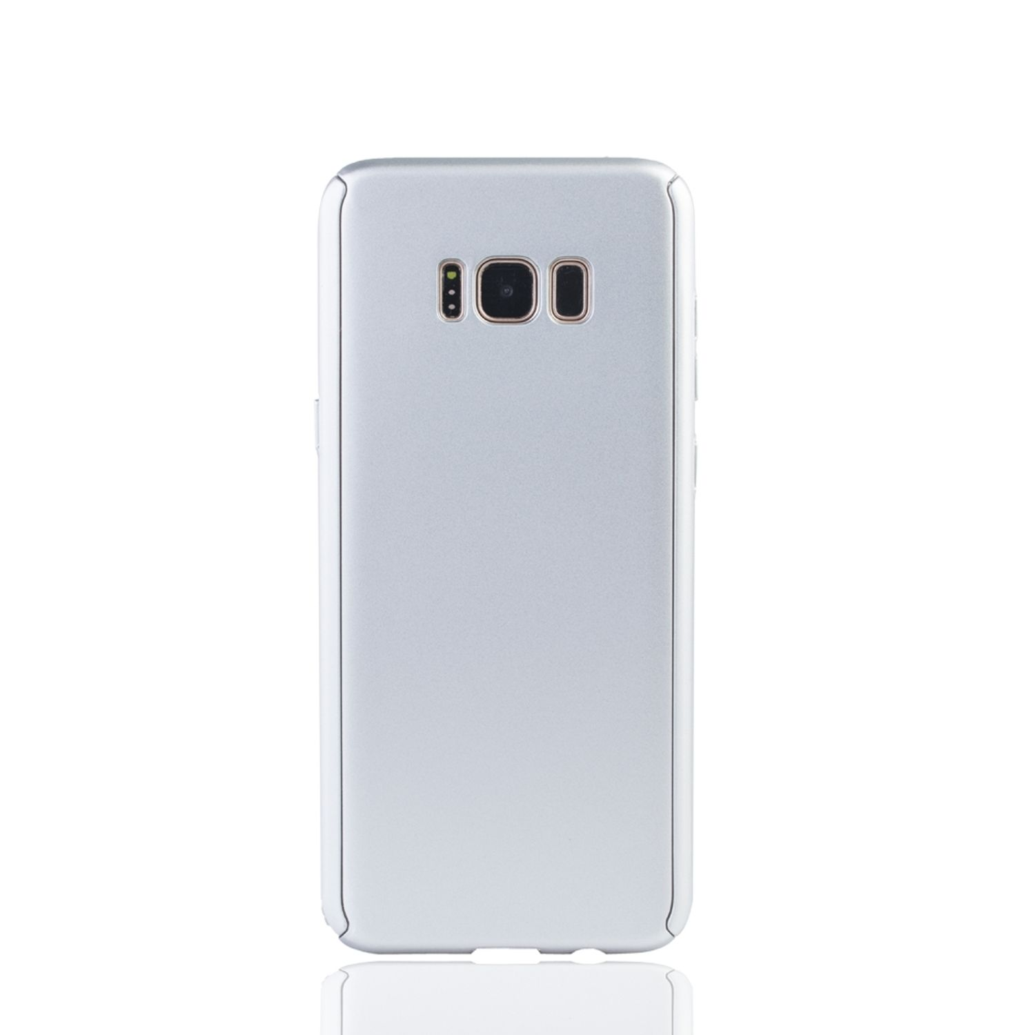 KÖNIG DESIGN Schutzhülle, Full Cover, S8 Plus, Galaxy Samsung, Silber