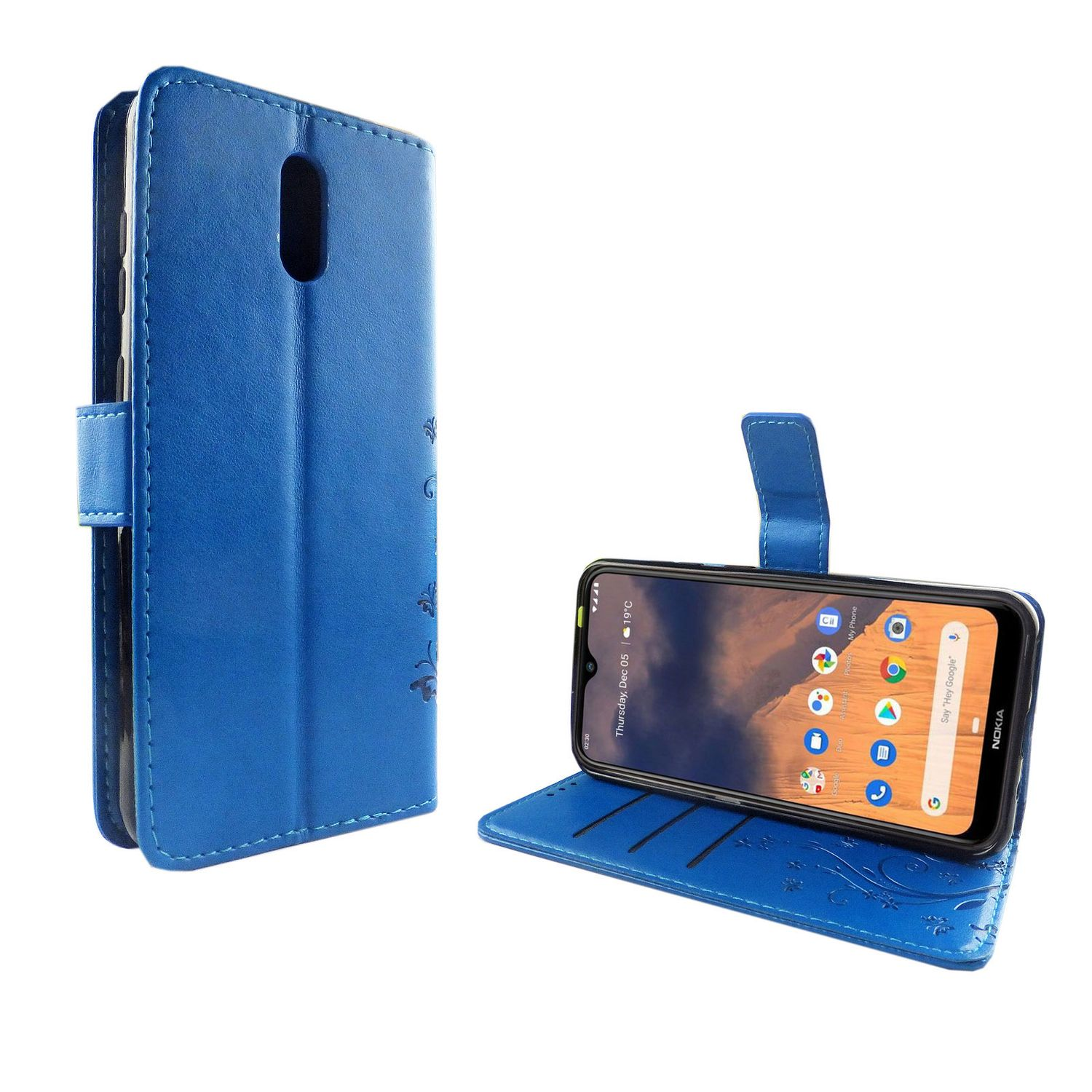 2.3, DESIGN Blau Nokia, Bookcover, KÖNIG Handyhülle,