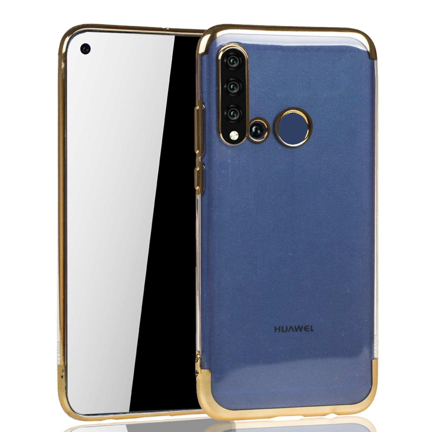 Schutzhülle, DESIGN Backcover, Gold 2019, Huawei, P20 KÖNIG Lite