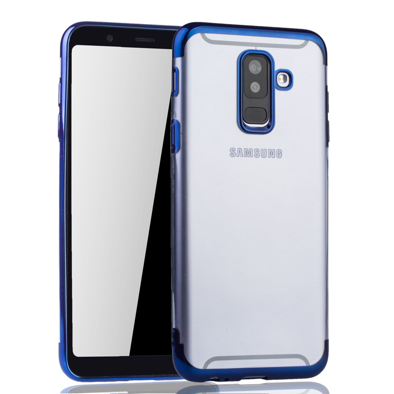 Plus Backcover, KÖNIG A6 Galaxy Samsung, Schutzhülle, Blau (2018), DESIGN