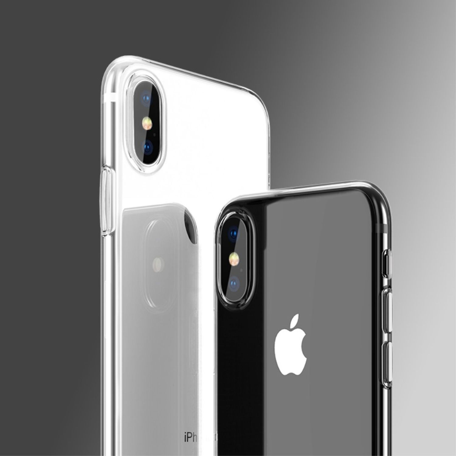 KÖNIG DESIGN Handyhülle Ultra Max, Dünn iPhone Apple, Bumper, Transparent Backcover, XS
