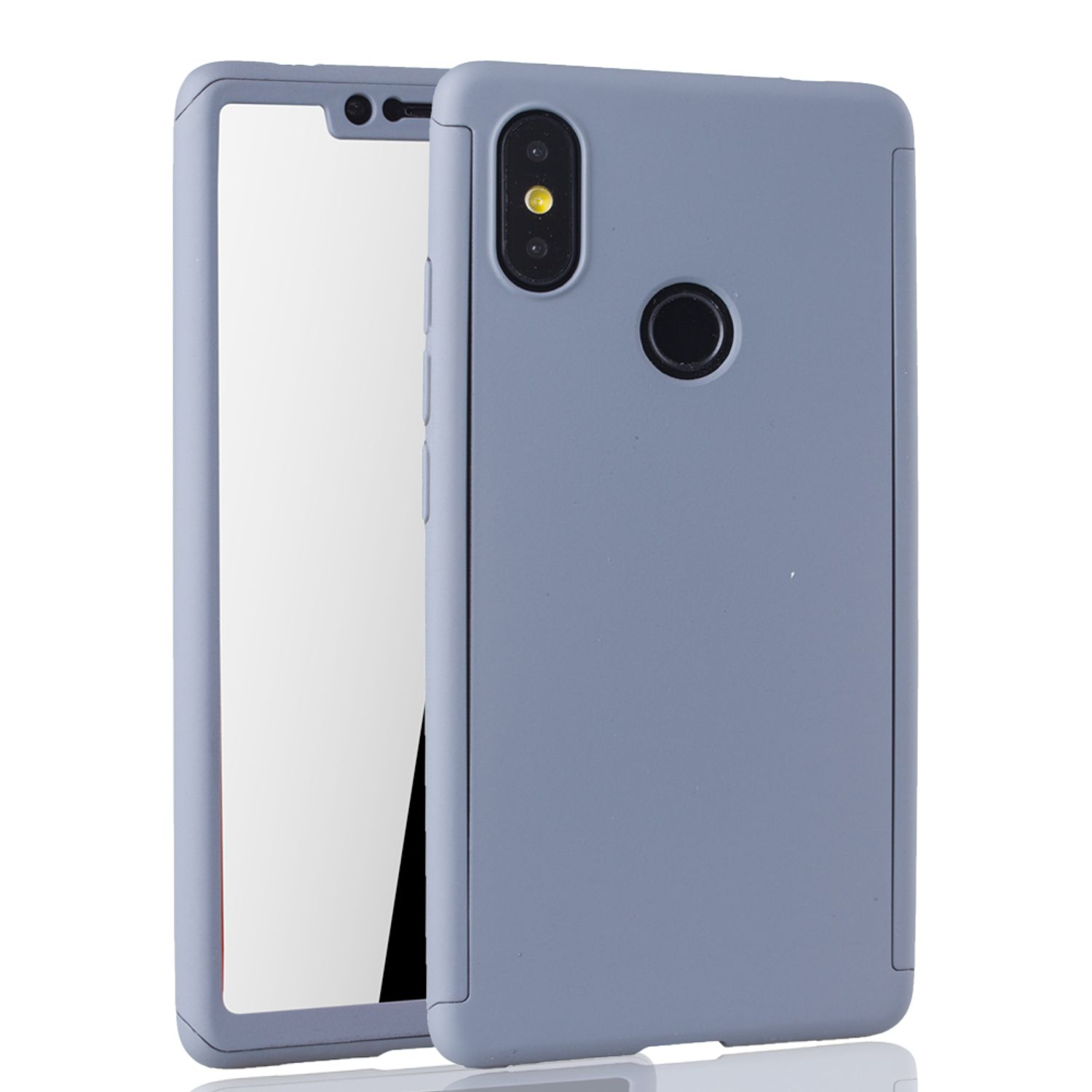 KÖNIG DESIGN Grau Full Schutzhülle, Mi Xiaomi, SE, 8 Cover