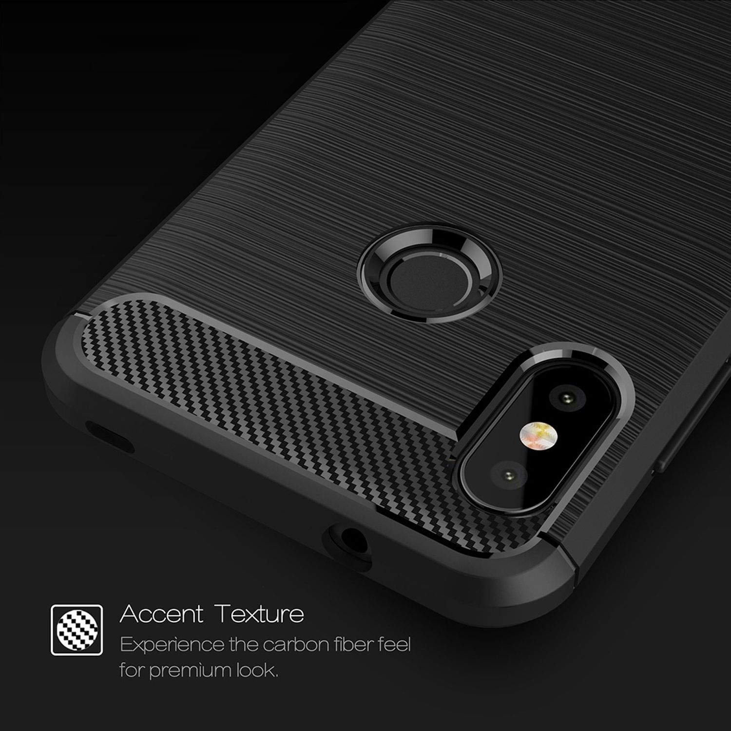 KÖNIG DESIGN Handyhülle Carbon Redmi Optik, 6 Grau Xiaomi, Pro, Backcover