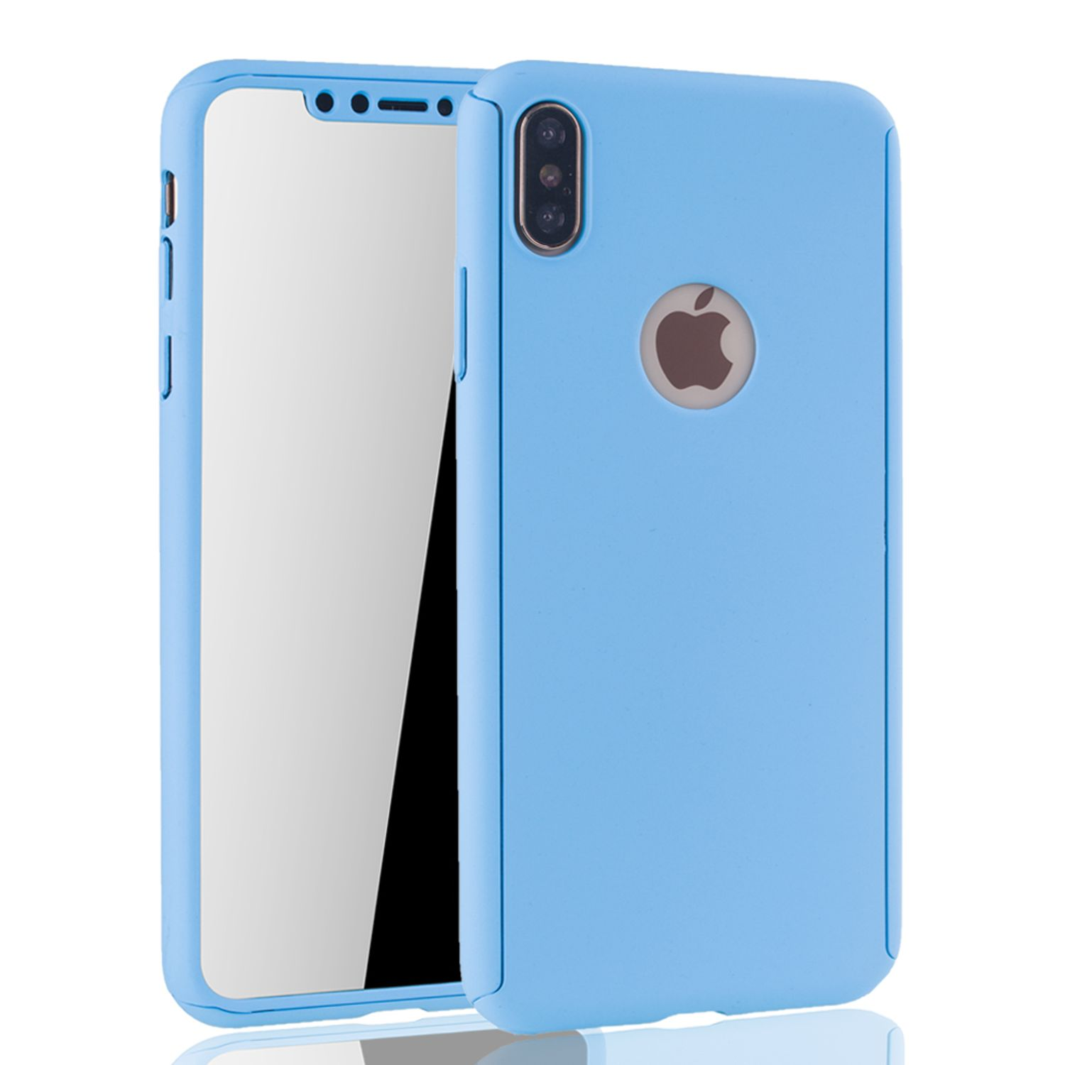 KÖNIG DESIGN Schutzhülle, Full XS Max, Blau Apple, Cover, iPhone
