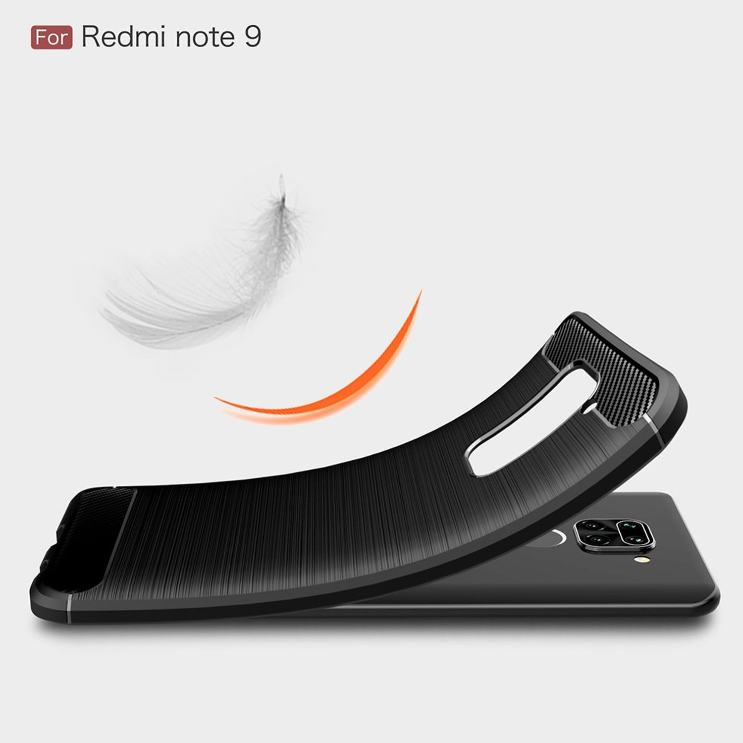 KÖNIG DESIGN Schutzhülle, Xiaomi, Redmi 9, Grau Backcover, Note