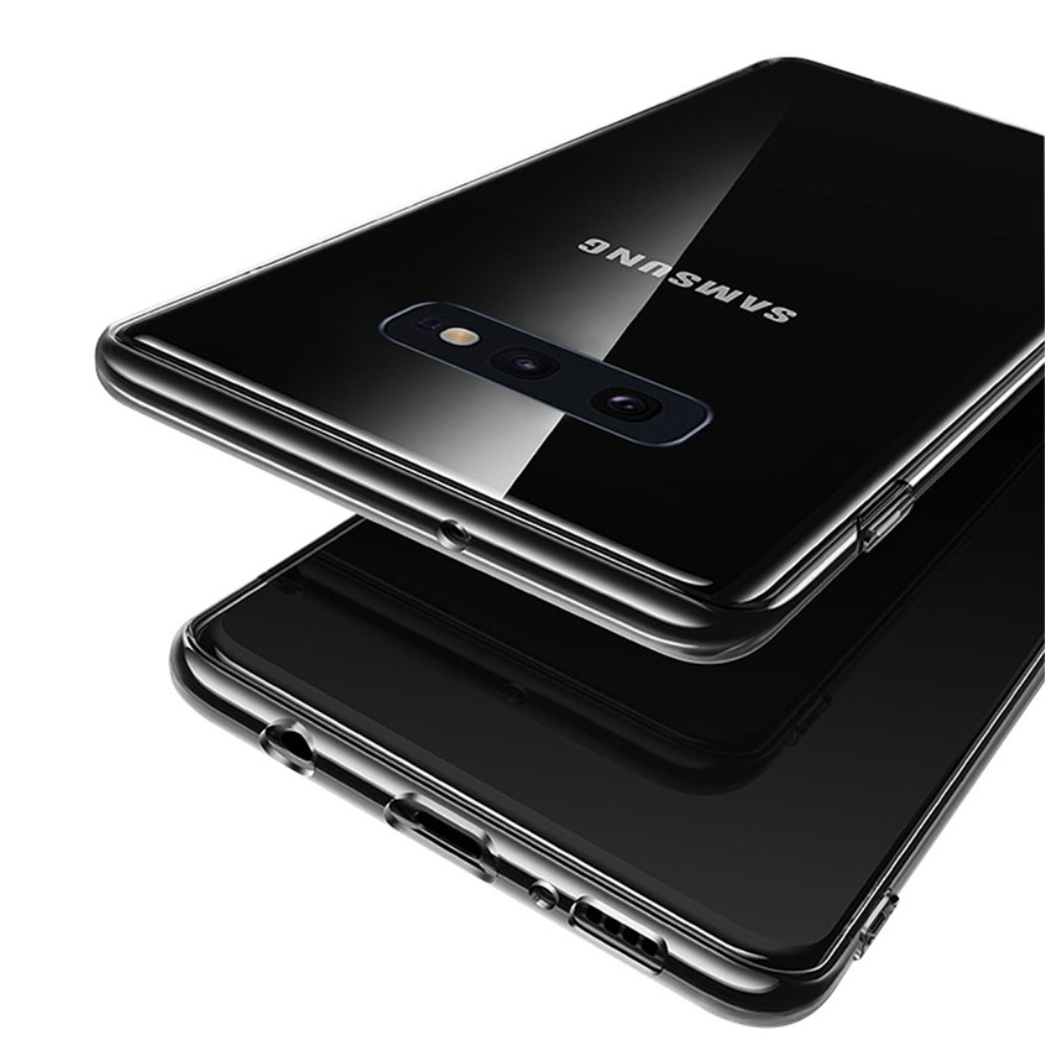 KÖNIG DESIGN Handyhülle Ultra Dünn Transparent Bumper, S10e, Samsung, Backcover, Galaxy