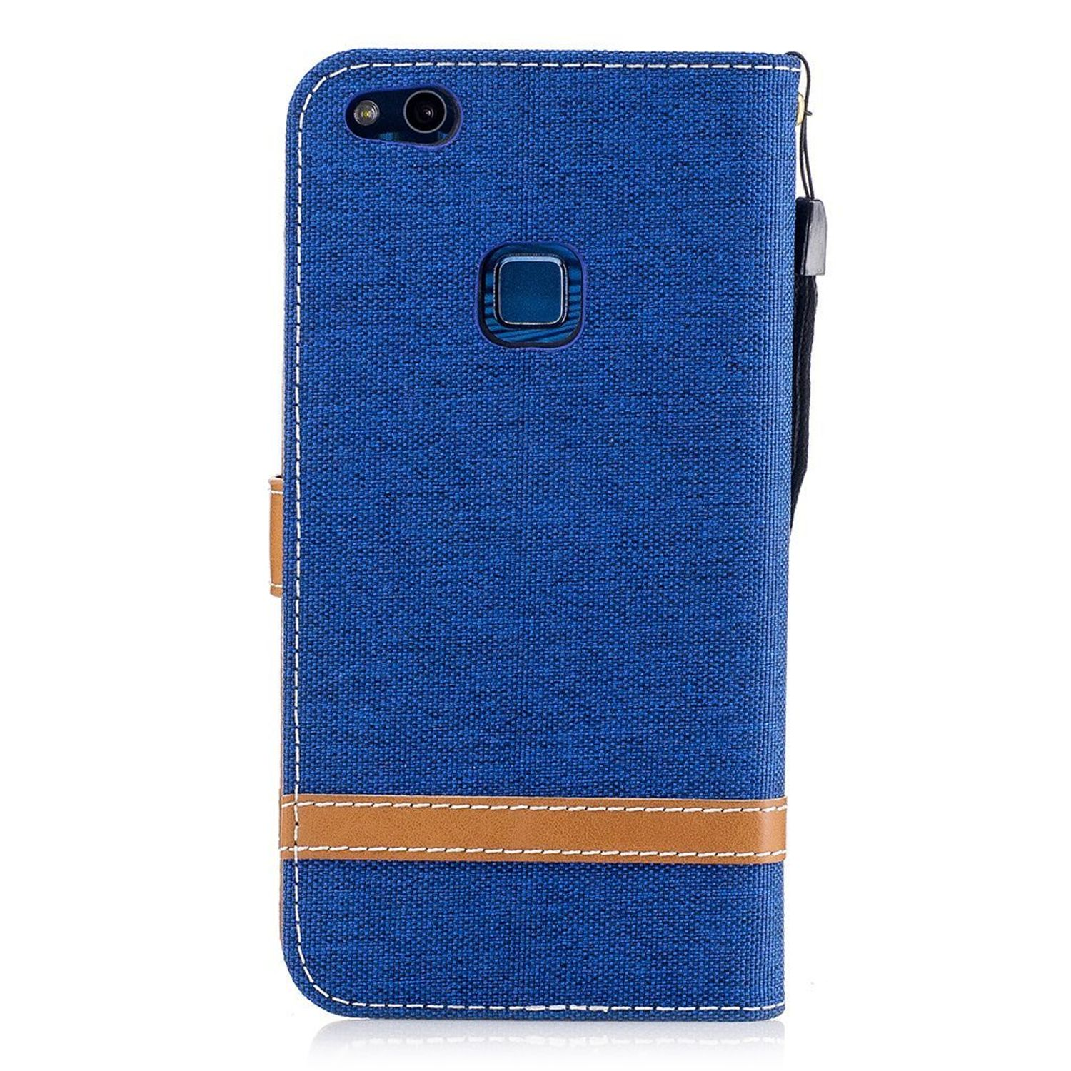 Huawei, DESIGN Schutzhülle, Bookcover, Lite, KÖNIG P10 Blau