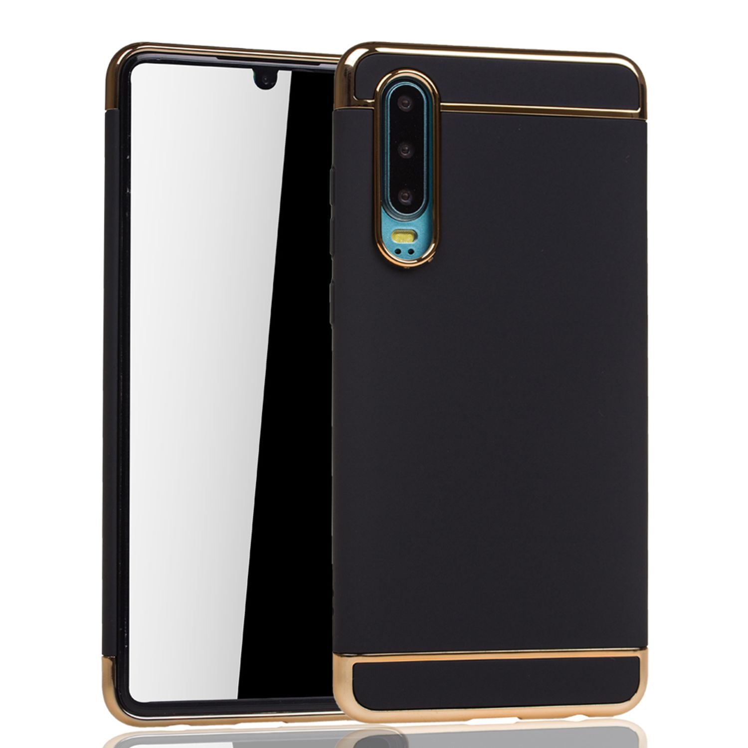 KÖNIG DESIGN Schutzhülle, Backcover, Huawei, Schwarz P30