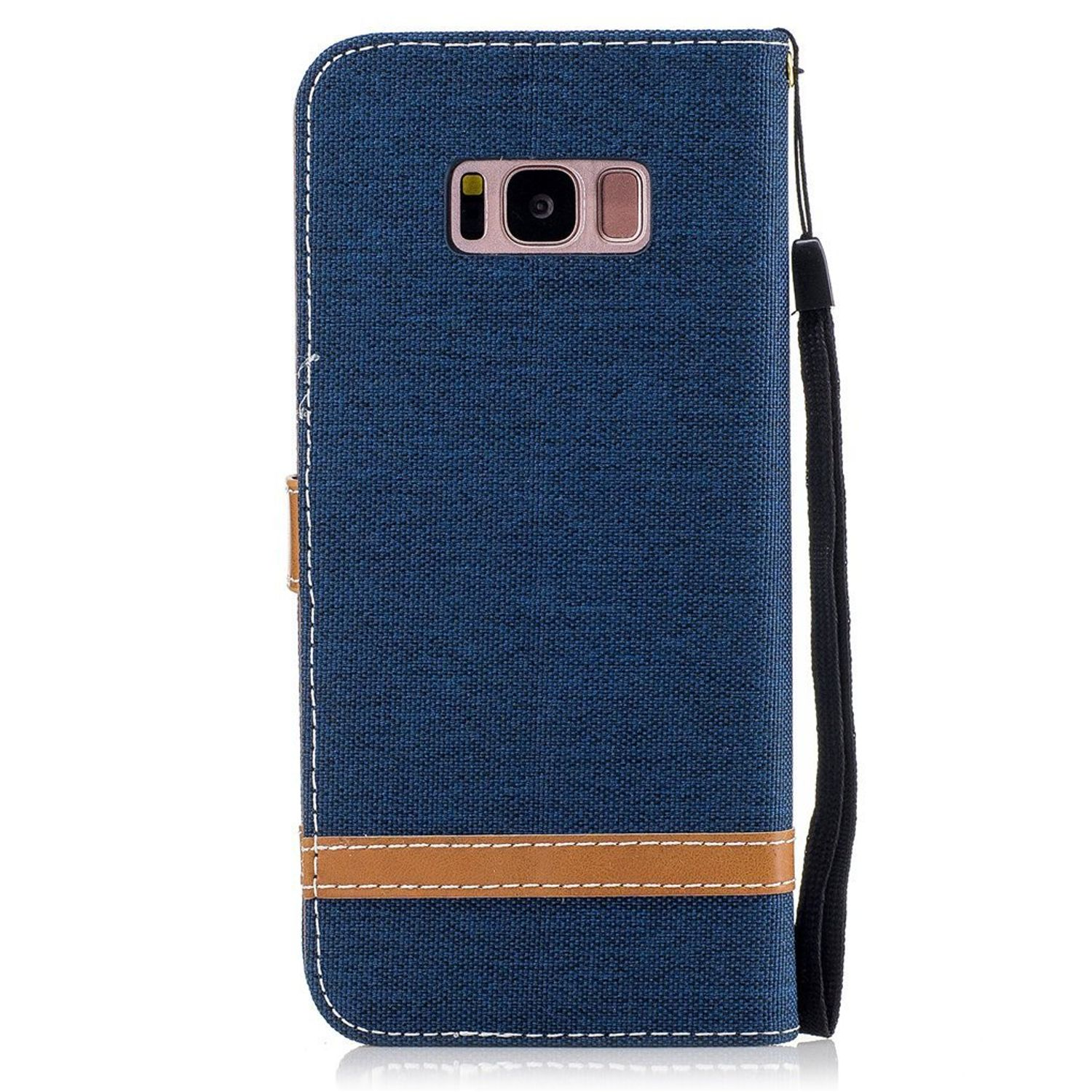 KÖNIG S8 Galaxy Blau Samsung, Schutzhülle, Bookcover, Plus, DESIGN
