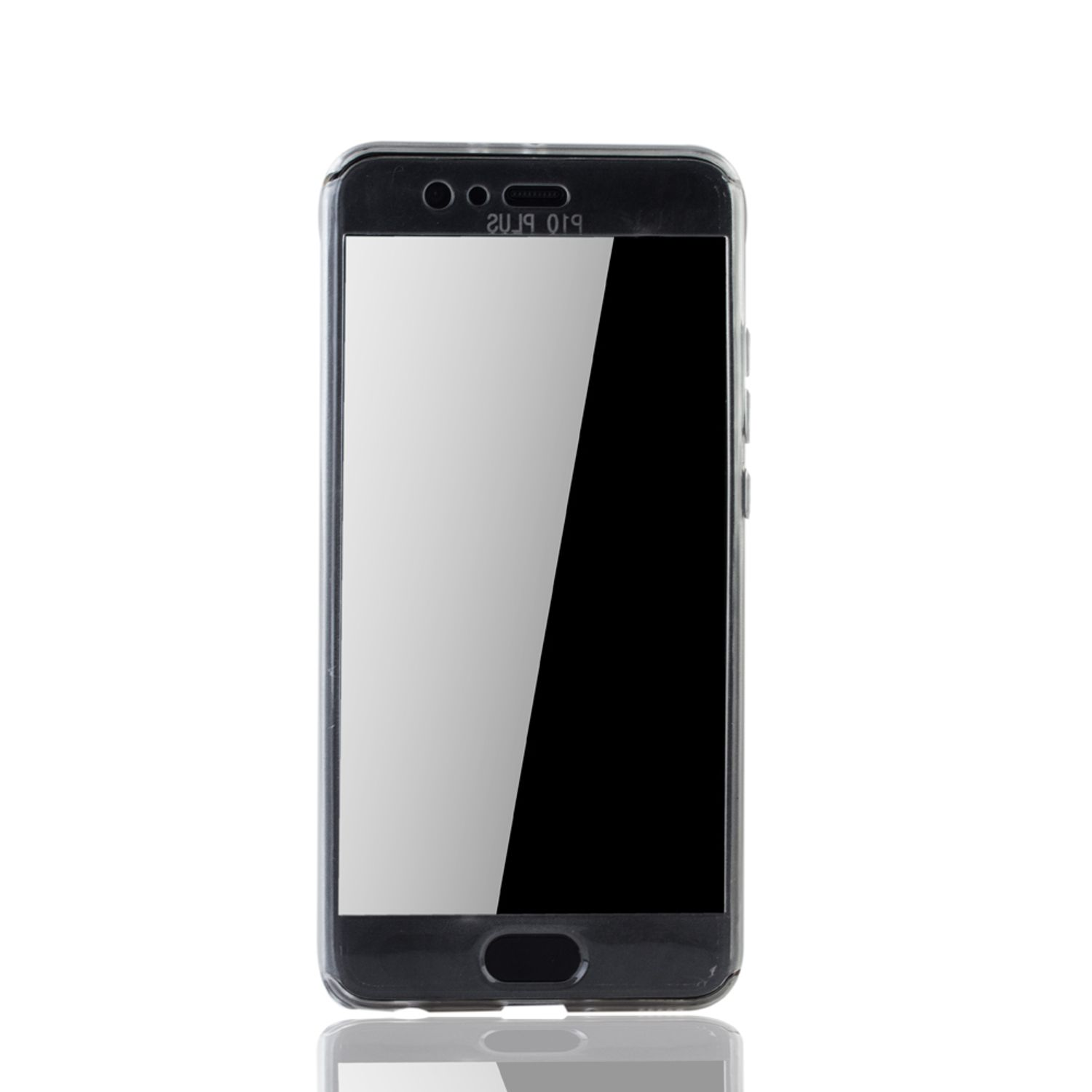 Eine Handyhülle mit einem Telefon darin. Das Telefon hat einen schwarzen Bildschirm.