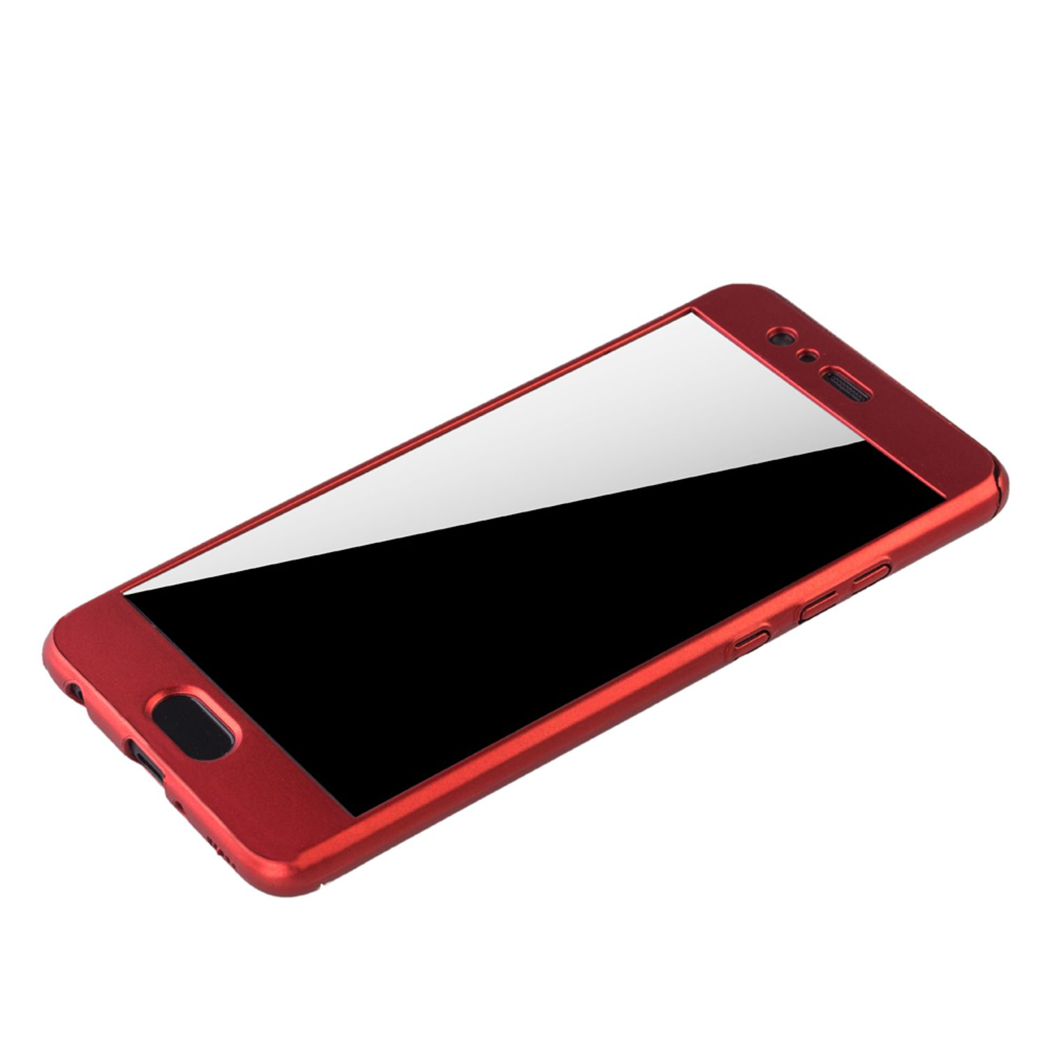 KÖNIG DESIGN Schutzhülle, Full Cover, Huawei, P10 Plus, Rot