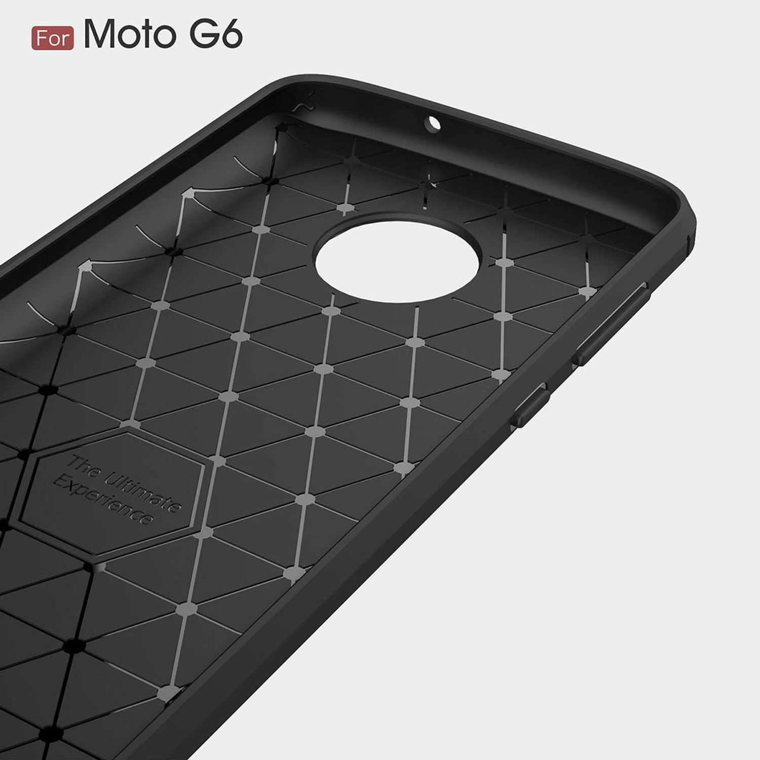 DESIGN Backcover, KÖNIG Motorola, Schutzhülle, Schwarz G6, Moto