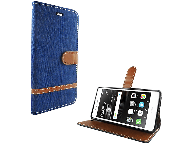 KÖNIG DESIGN Schutzhülle, Lite, P9 Huawei, Blau Bookcover