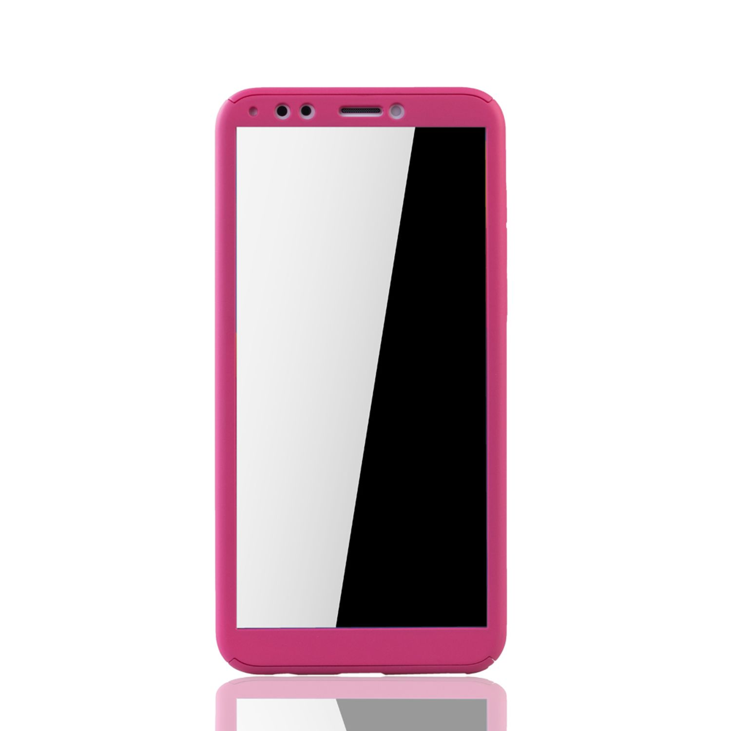 KÖNIG DESIGN Schutzhülle, Huawei, Honor Pink 7C, Full Cover