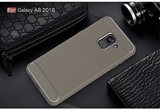 KÖNIG DESIGN Schutzhülle, Backcover, Samsung, Galaxy A8 (2018), Grau