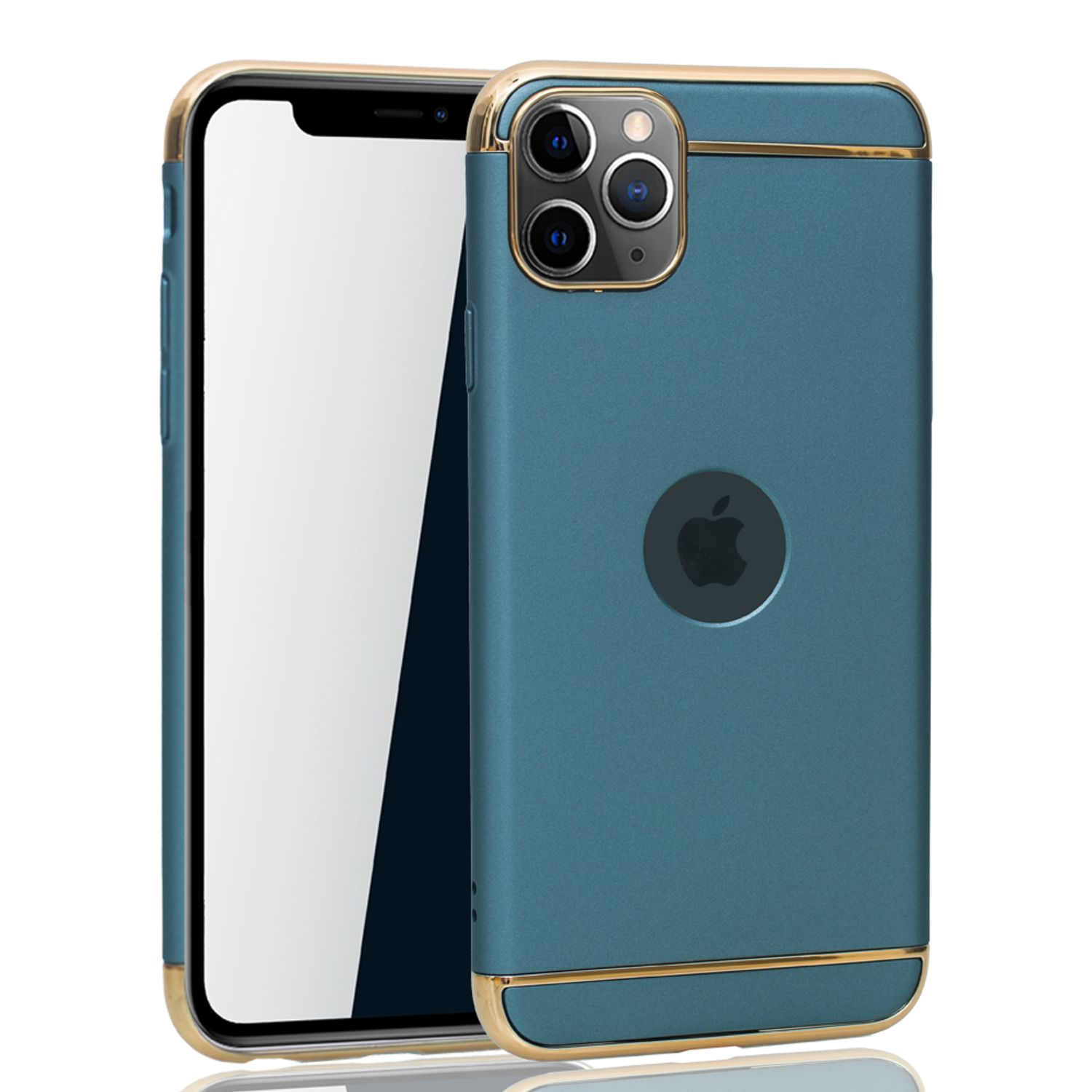 11 Backcover, iPhone Blau Apple, Pro, DESIGN KÖNIG Schutzhülle,