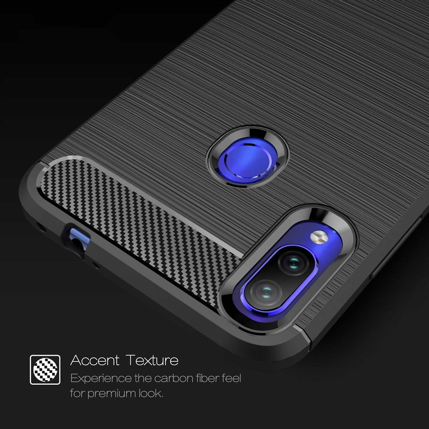 DESIGN Pro, Optik, KÖNIG Handyhülle Blau Note 7 Redmi Redmi Carbon / Xiaomi, 7 Note Backcover,